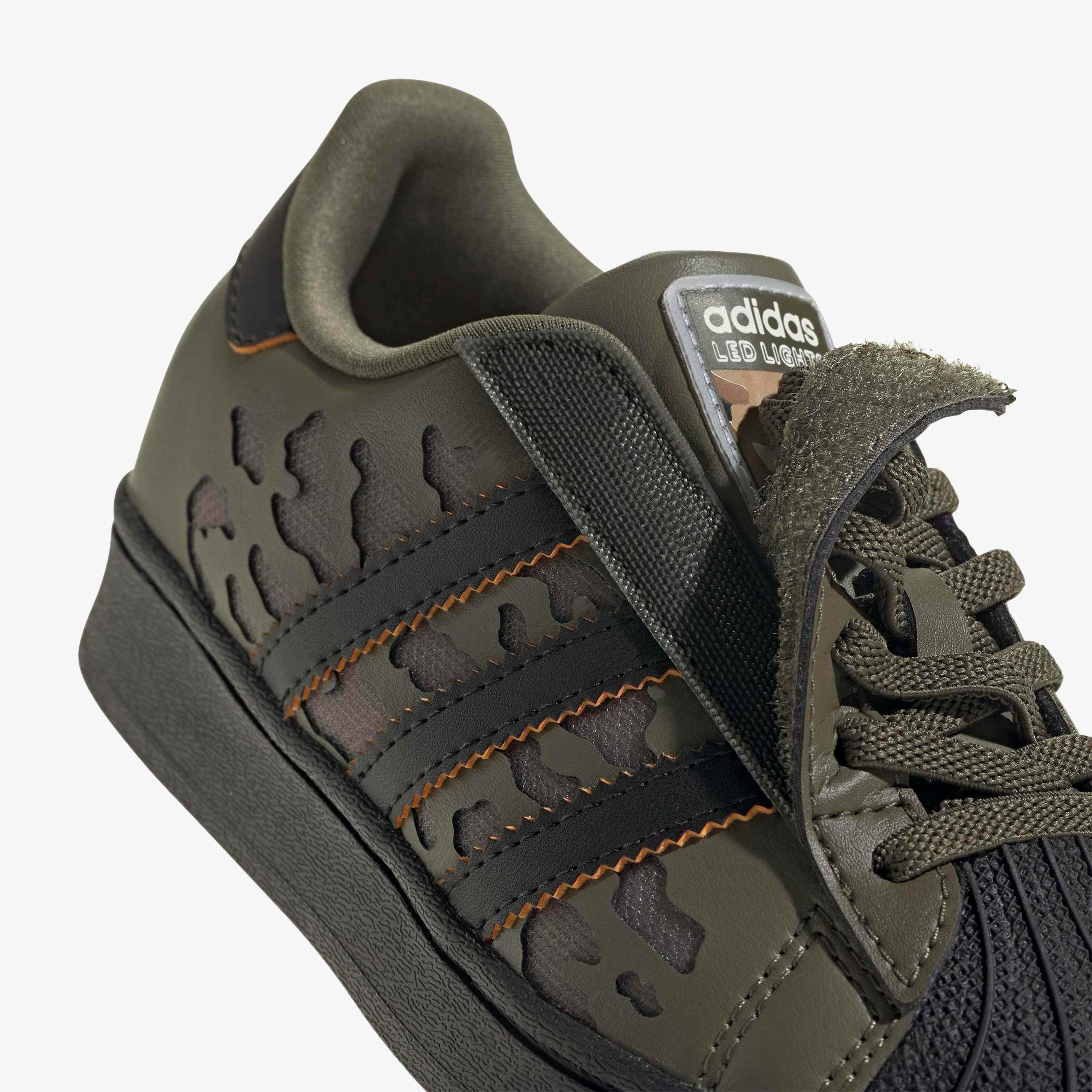 adidas Superstar Led Lights Comfort Elastic Lace Çocuk Siyah Spor Ayakkabı
