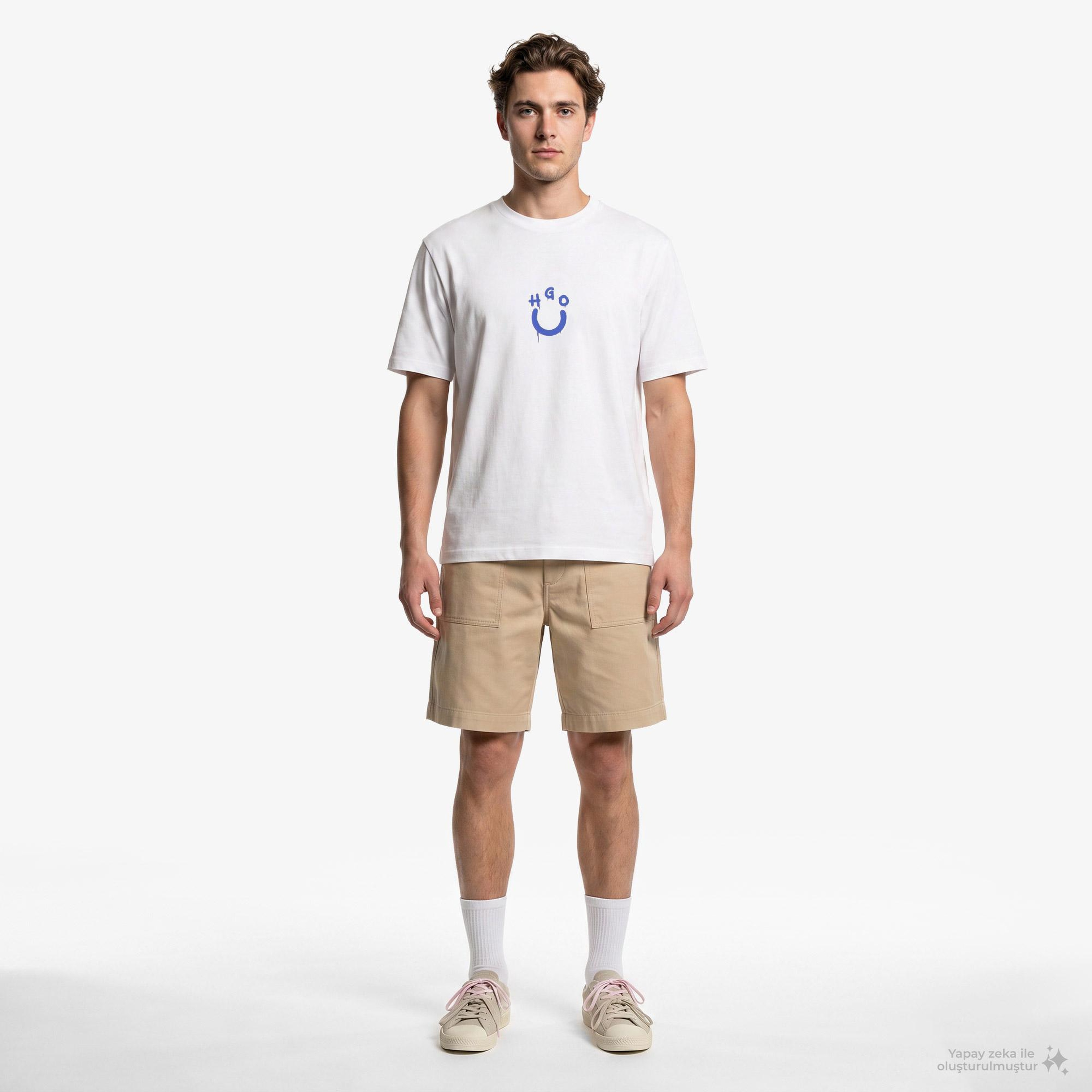 Hugo Norizom Erkek Beyaz T-Shirt