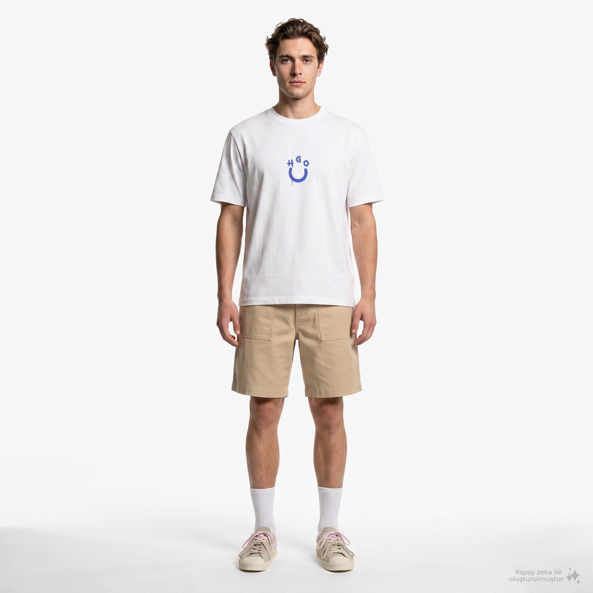 Hugo Norizom Erkek Beyaz T-Shirt