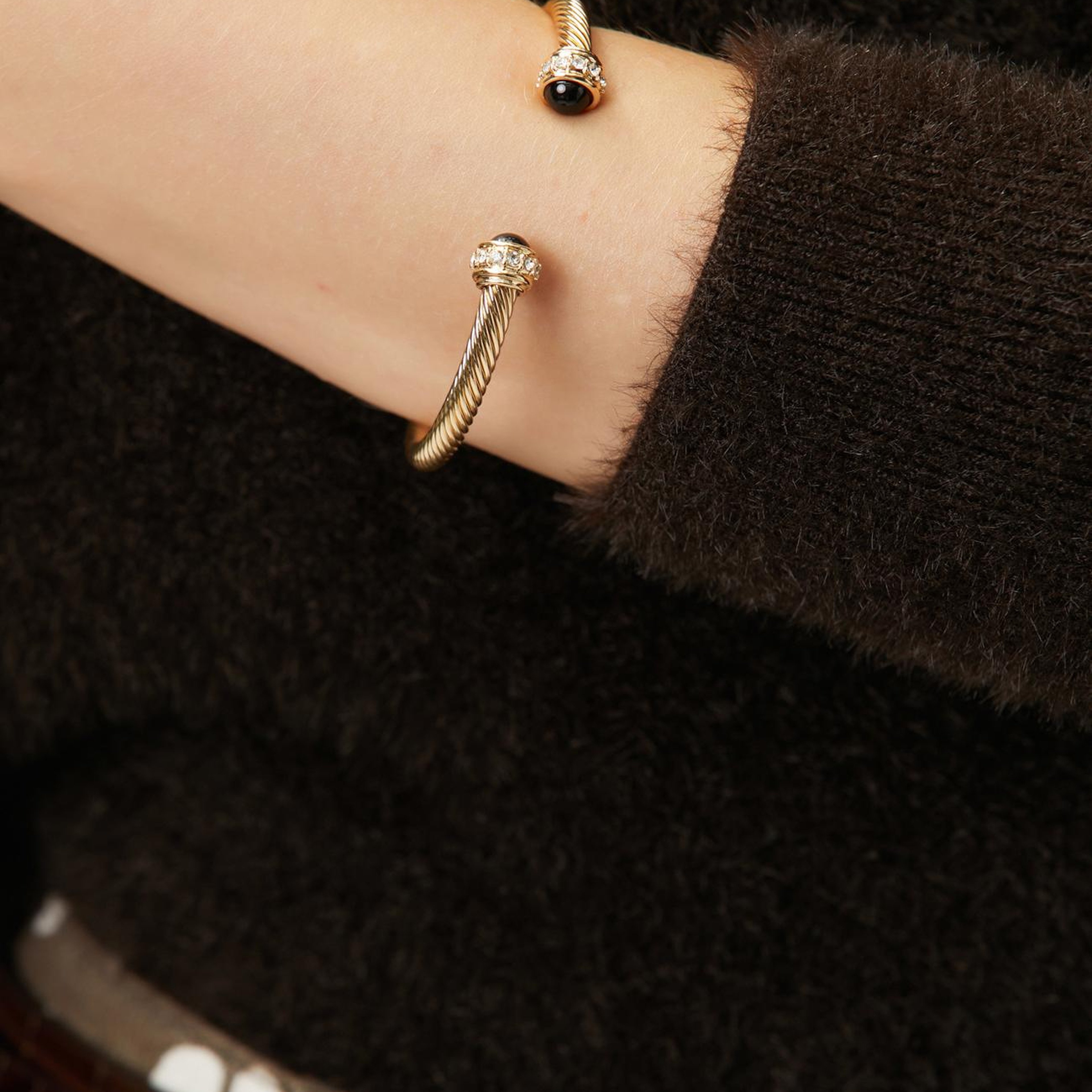 Network Kadın Gold Cuff Bileklik