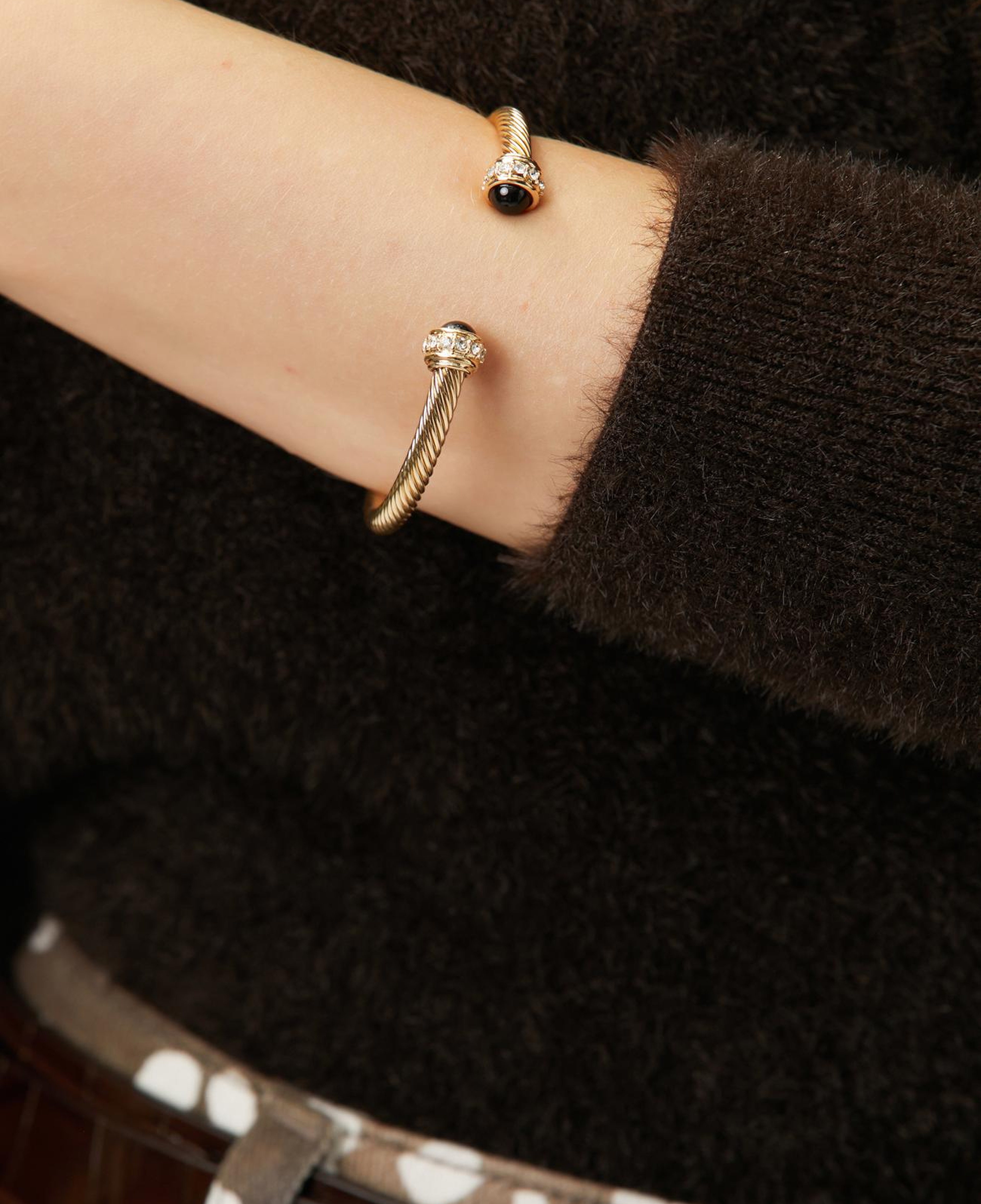 Network Kadın Gold Cuff Bileklik