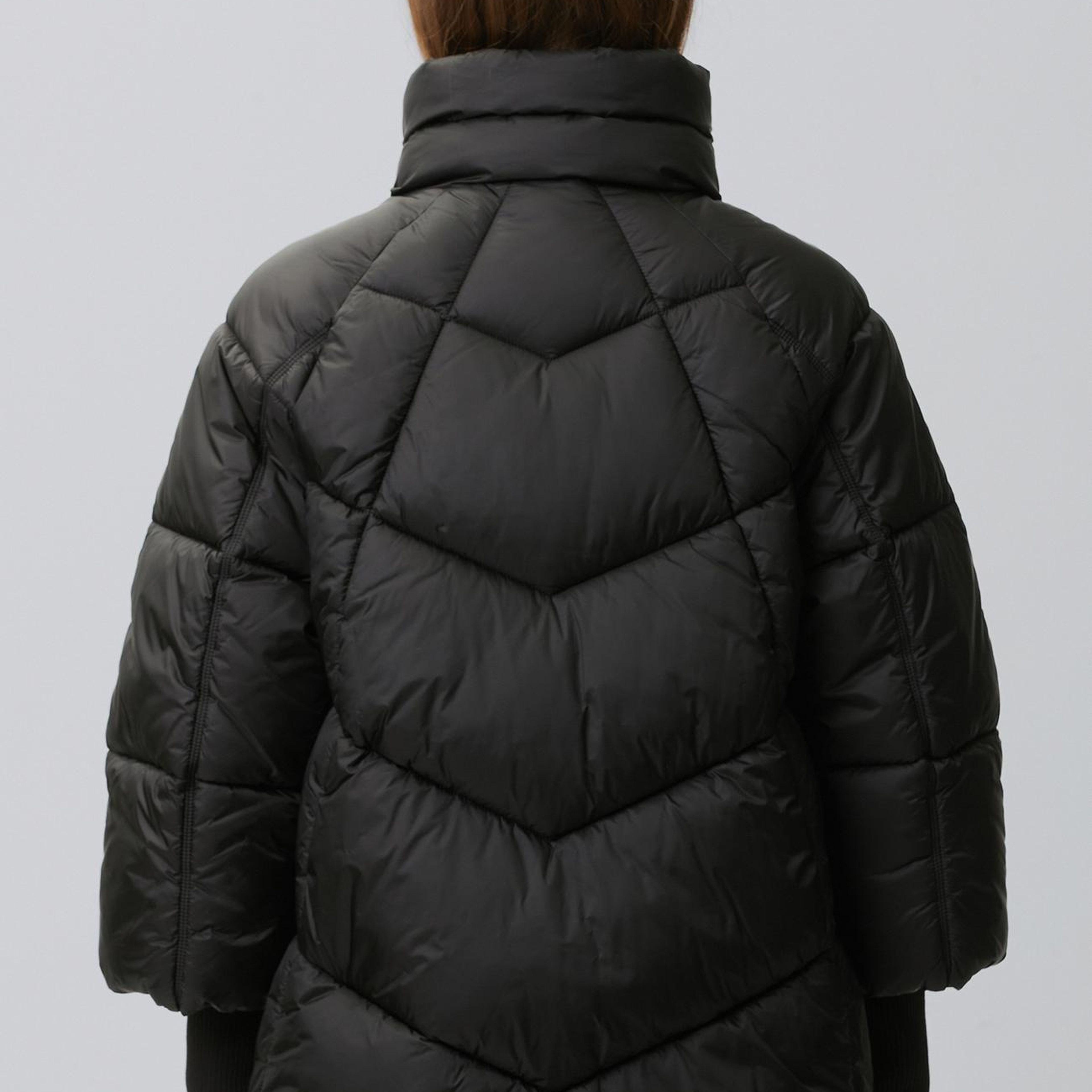 Network Kadın Siyah Oversize Puffer Mont