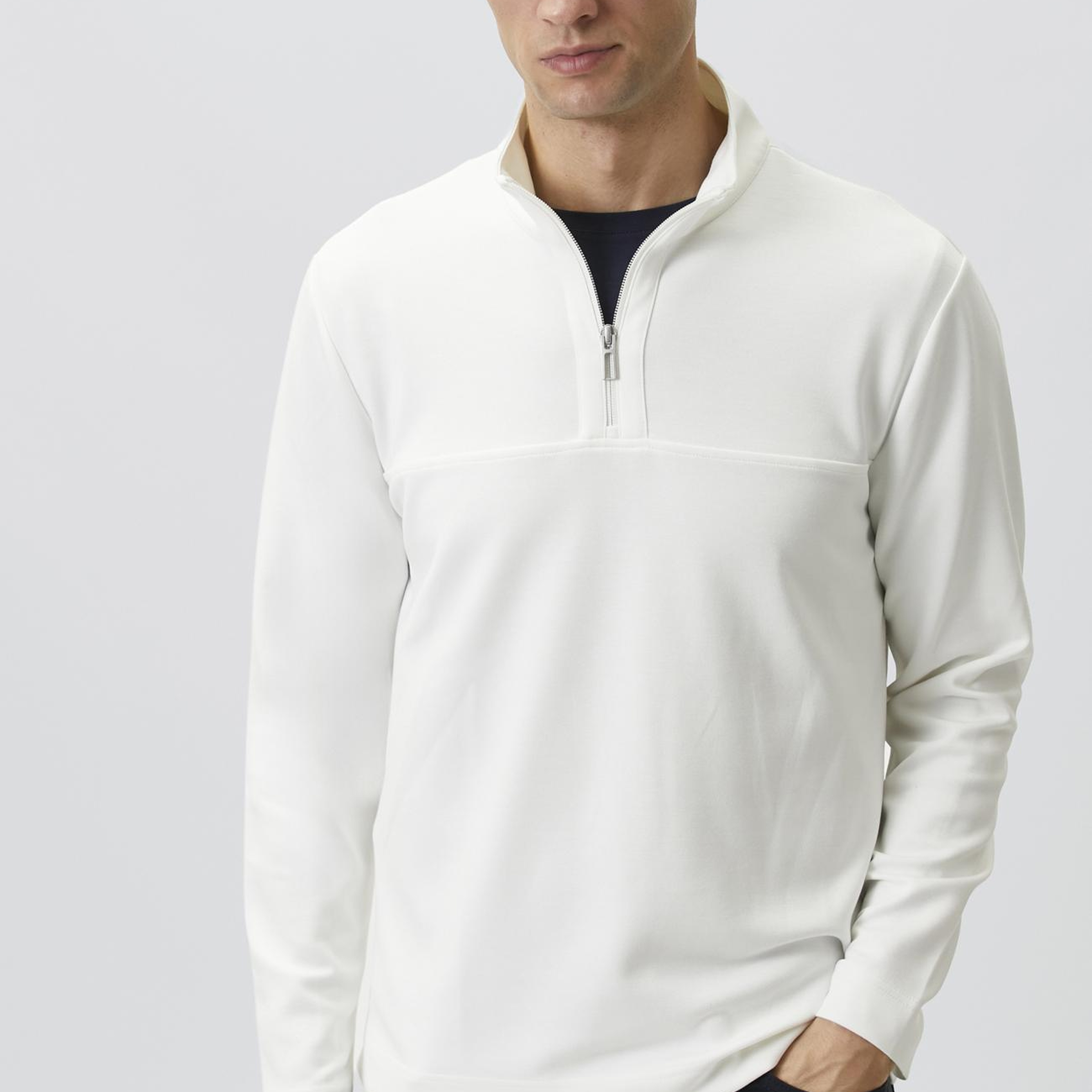 Network Erkek N-Tech Ekru Modal Karışımlı Sweatshirt