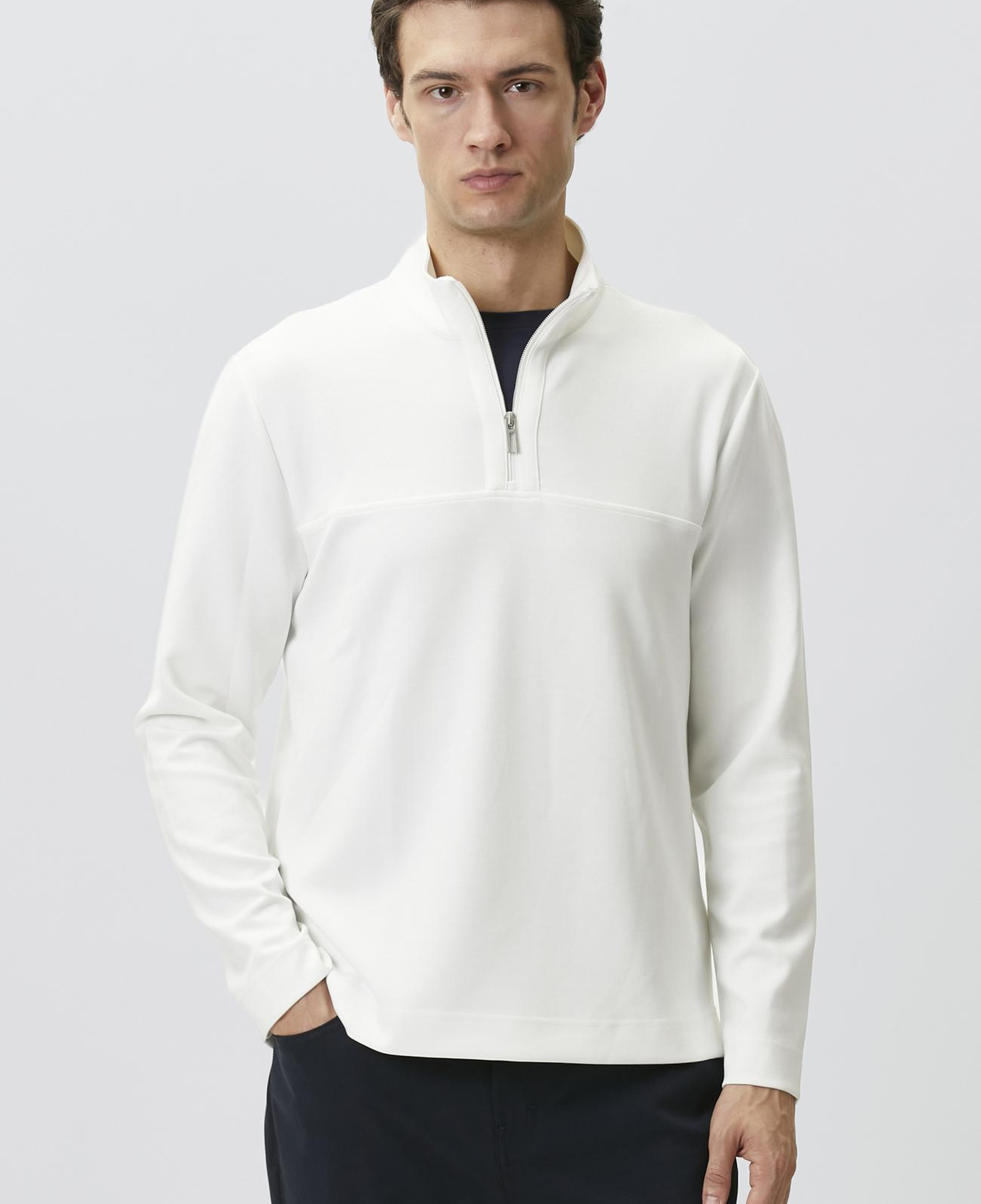 Network Erkek N-Tech Ekru Modal Karışımlı Sweatshirt
