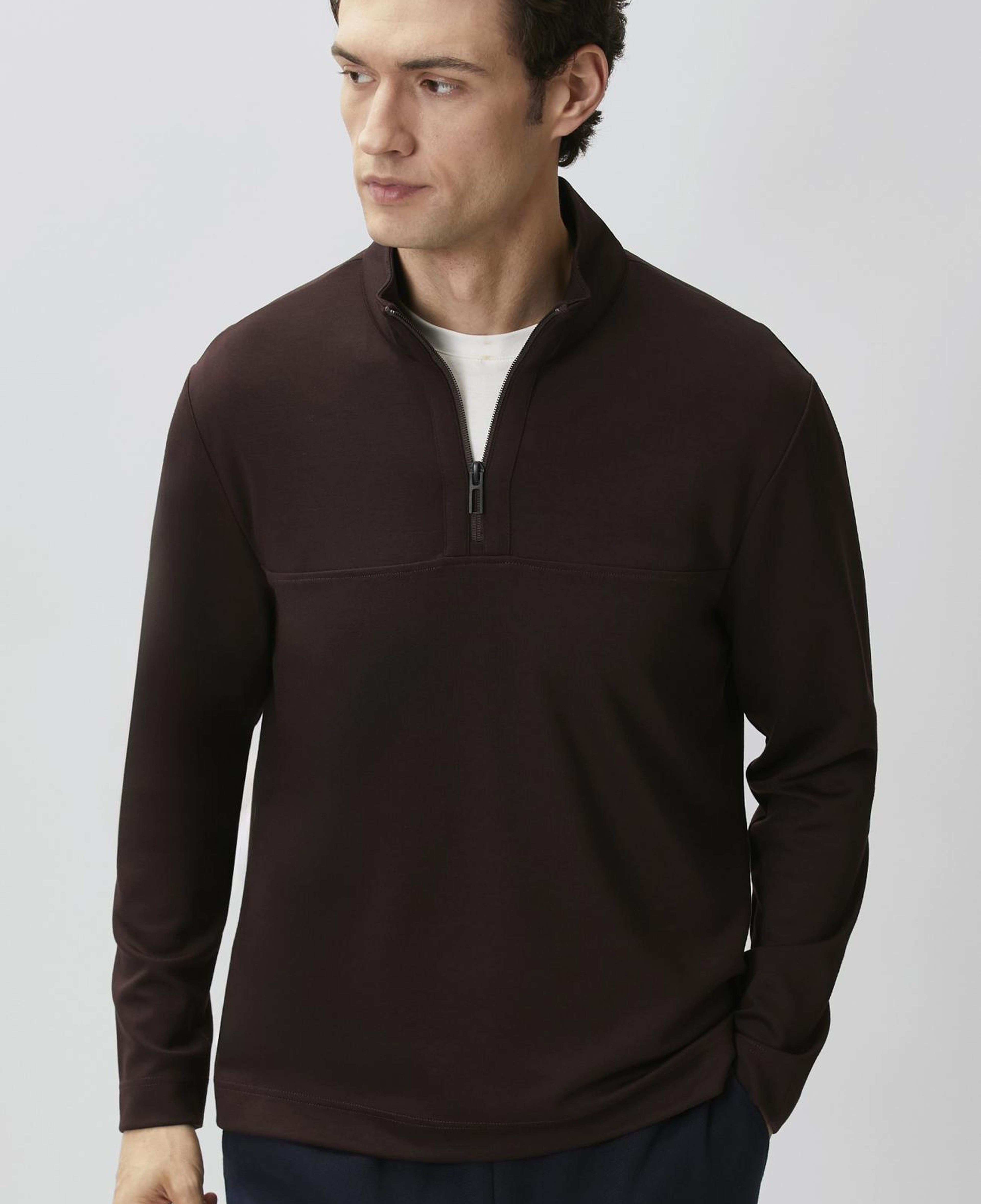 Network Erkek Bordo Modal Karışımlı Sweatshirt