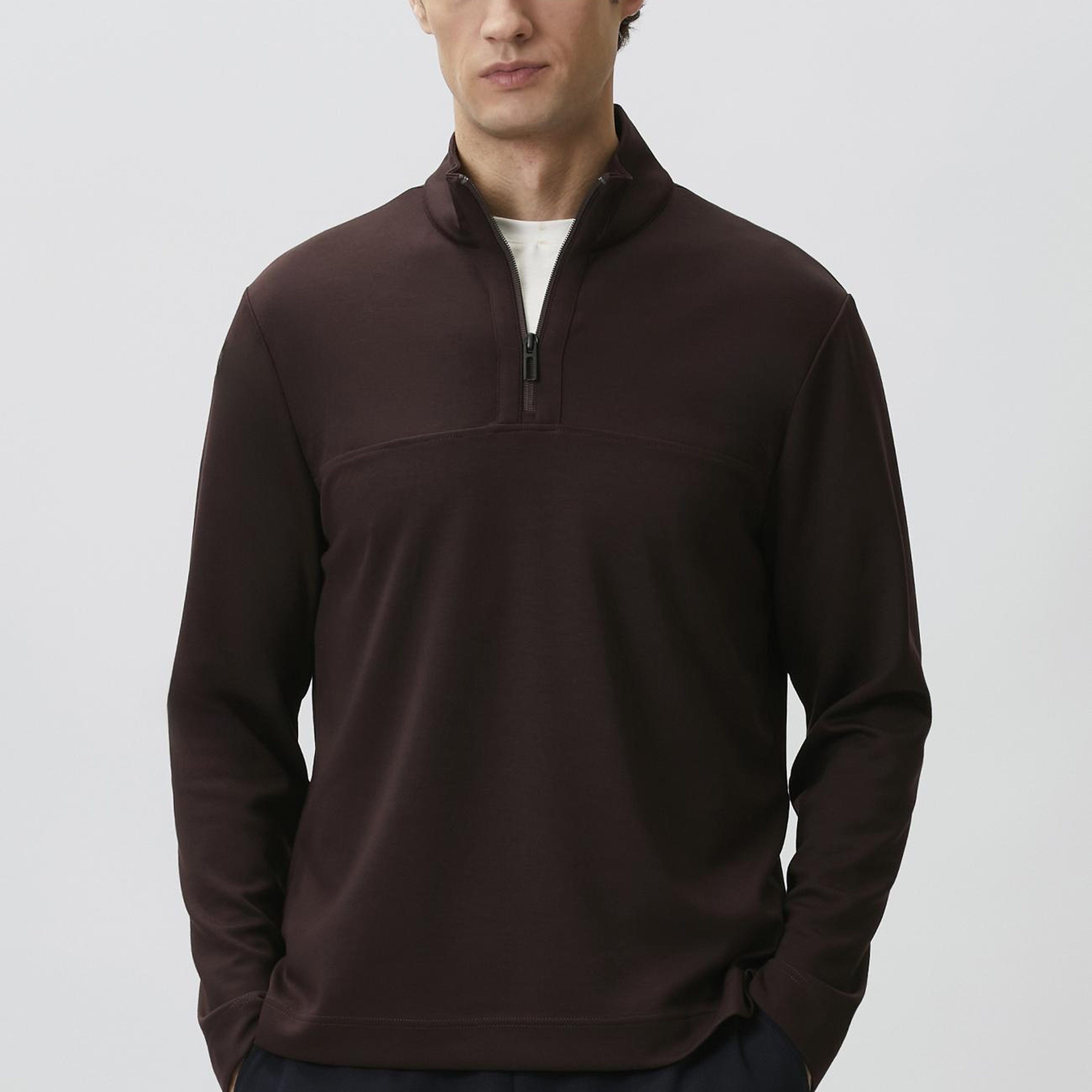 Network Erkek Bordo Modal Karışımlı Sweatshirt