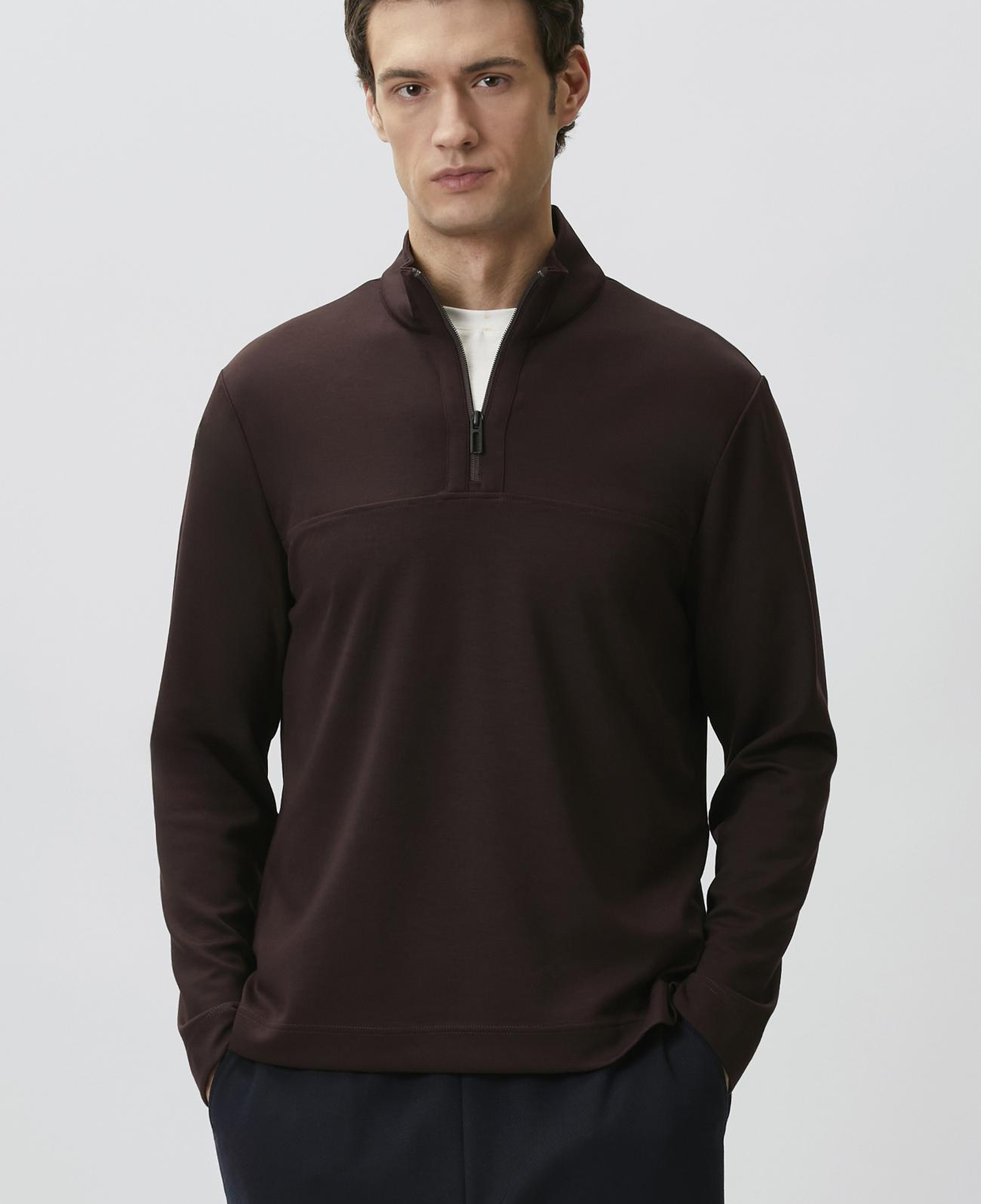 Network Erkek Bordo Modal Karışımlı Sweatshirt