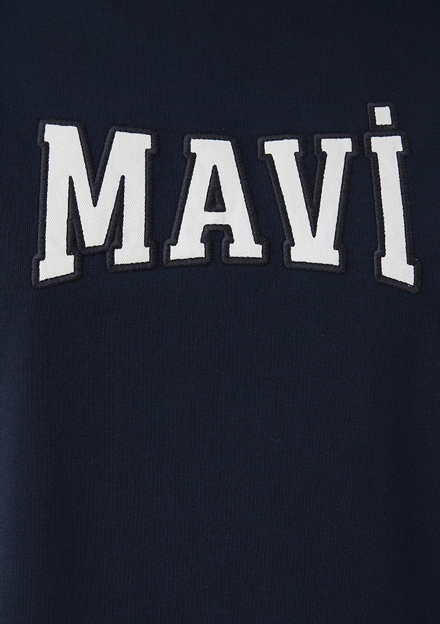 Mavi Mavi Logo Baskılı Lacivert Tişört Regular Fit / Normal Kesim 1614376-80872