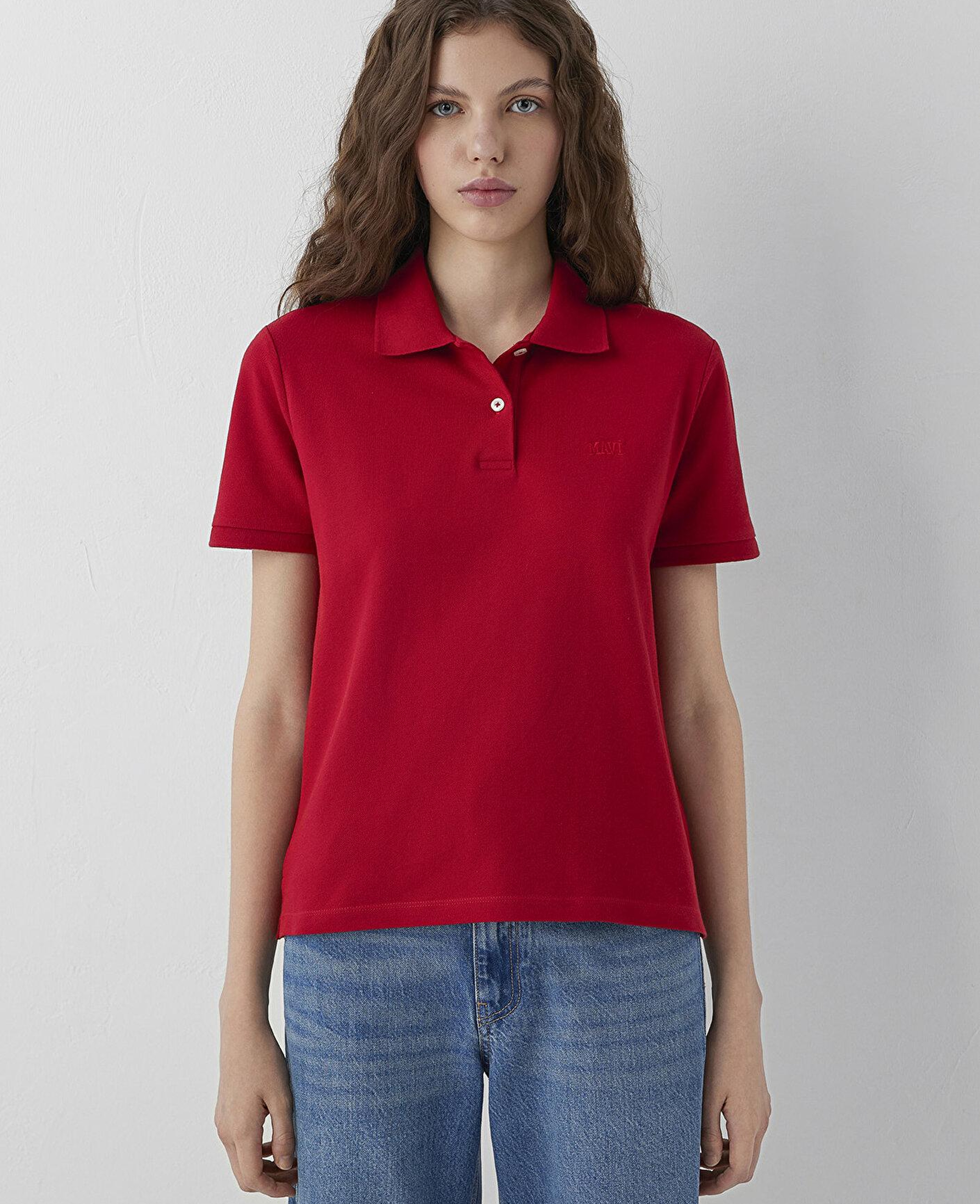 Mavi Mavi Logo Baskılı Kırmızı Polo Tişört Regular Fit / Normal Kesim 1614192-88631