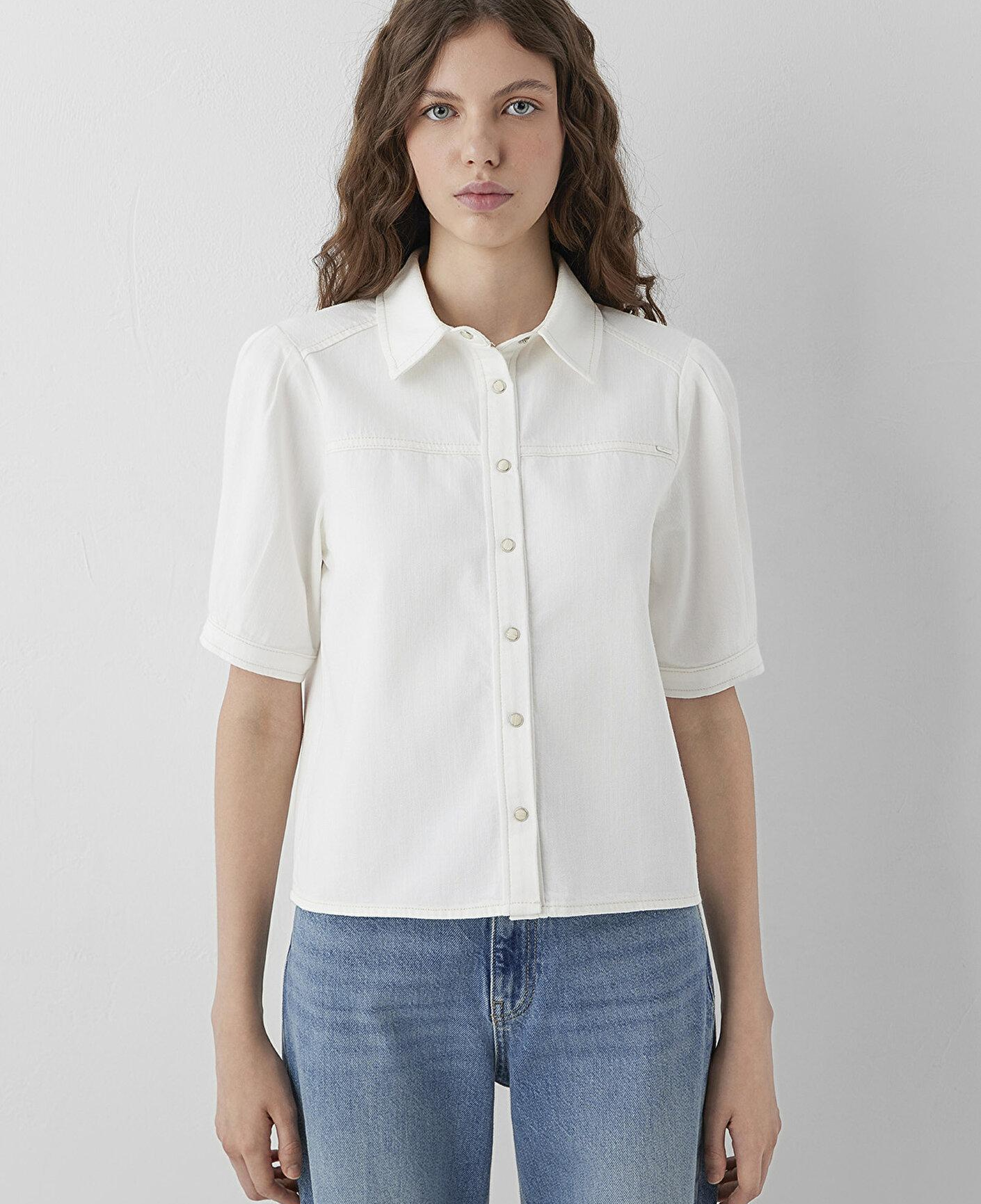 Mavi Lisia Iconic Ekru Jean Gömlek Crop / Kısa Kesim 1217128-A6910