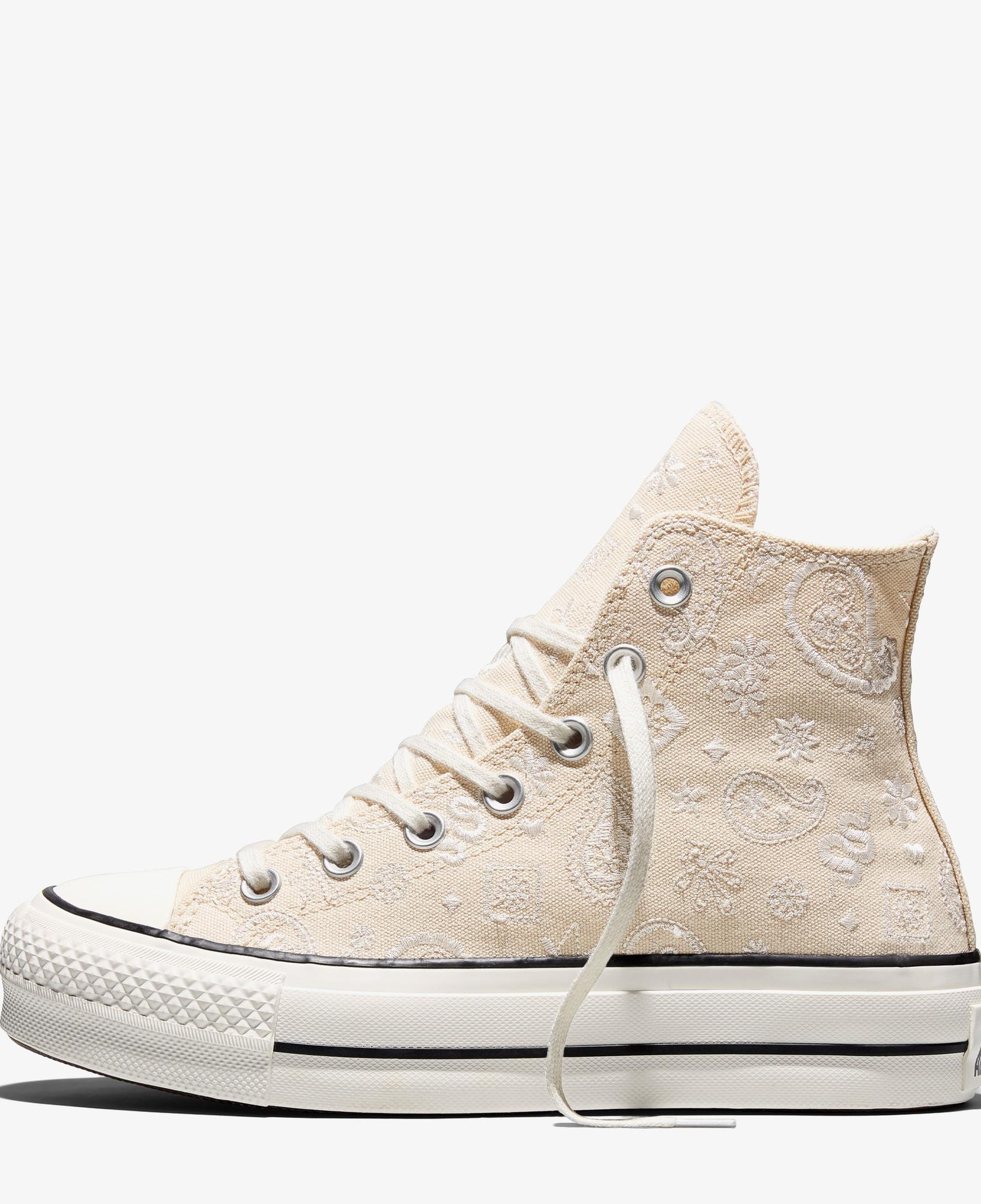 Converse Chuck Taylor All Star Lift Desenli Kadın Bej Sneaker