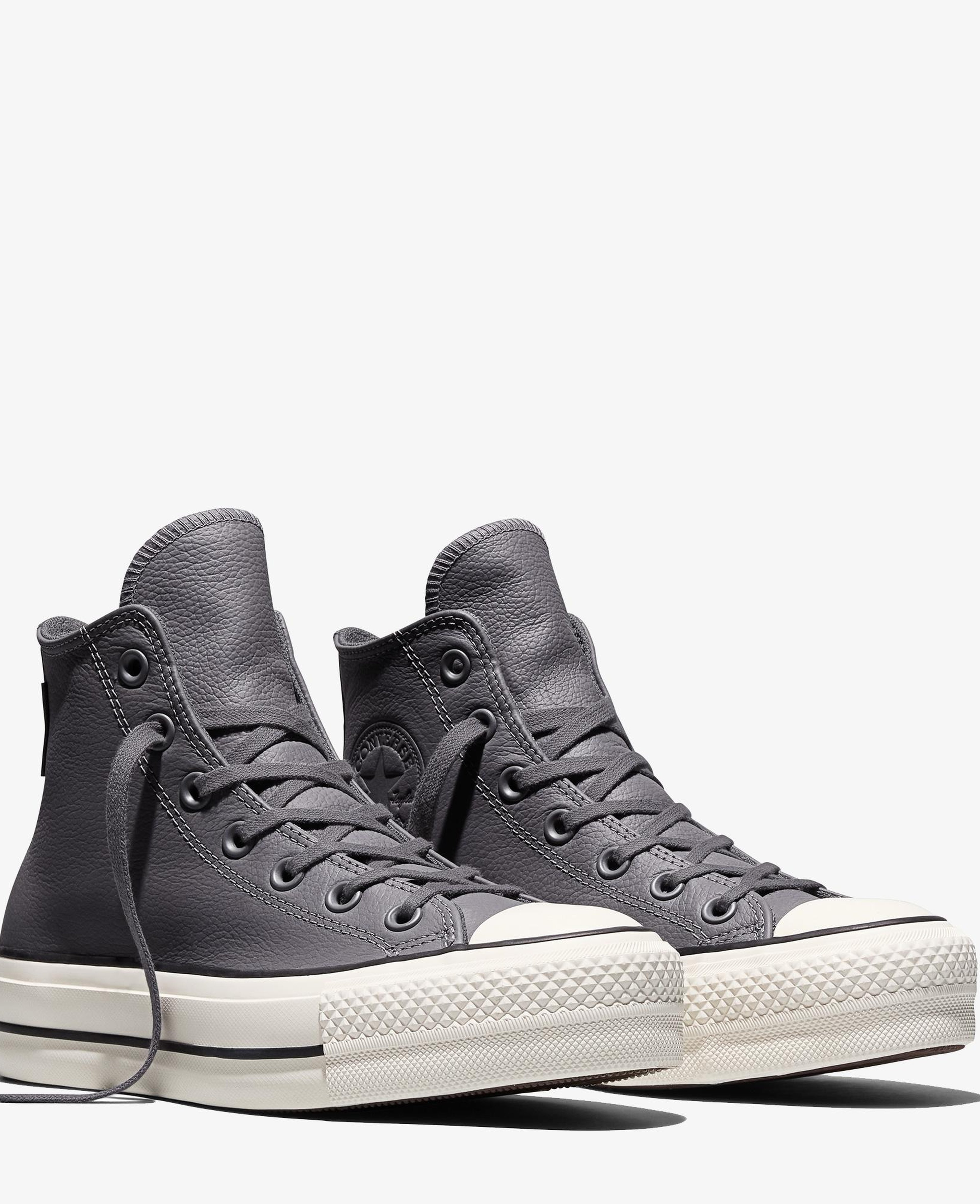 Converse Chuck Taylor All Star Lift Kadın Gri Deri Sneaker