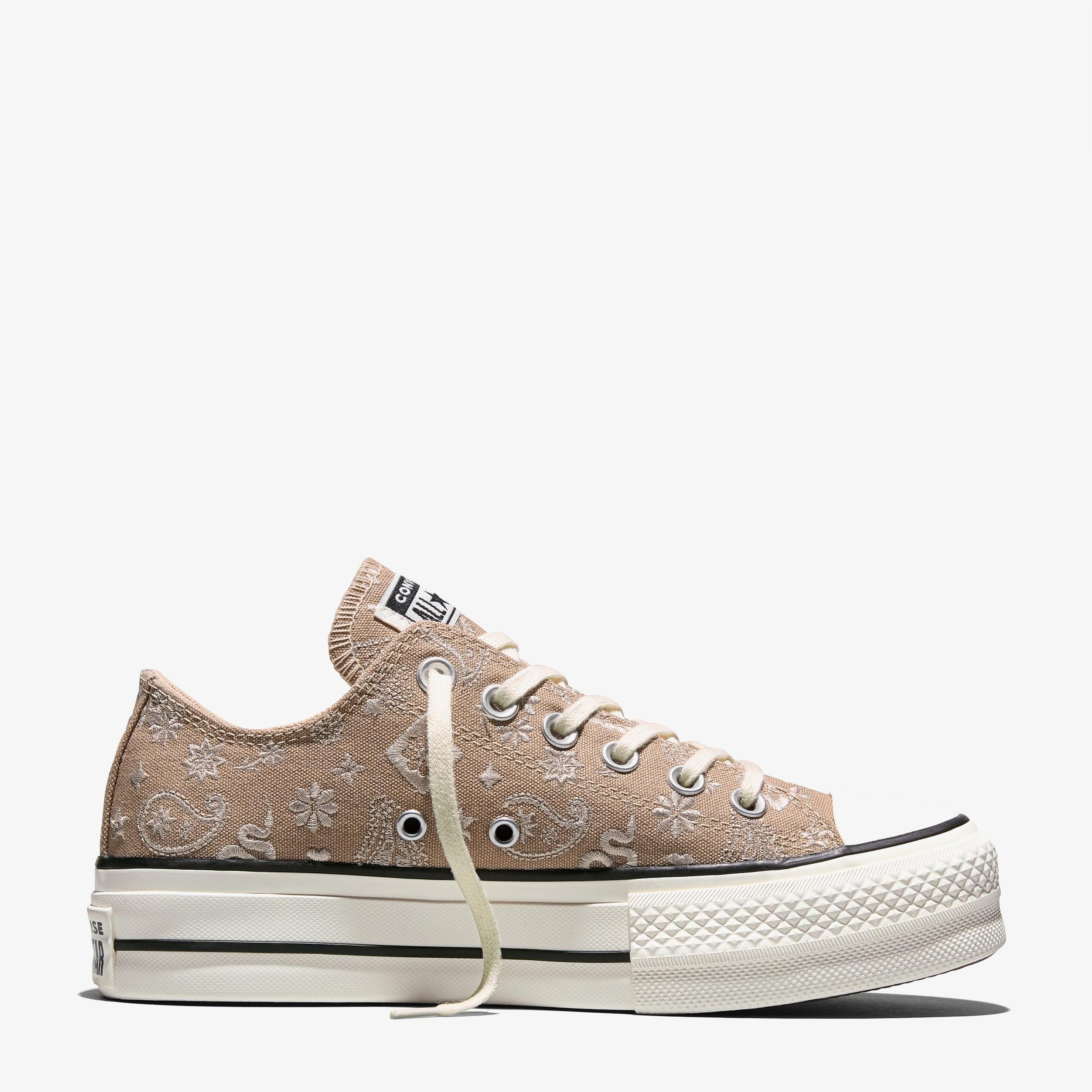 Converse Chuck Taylor All Star Lift Desenli Kadın Bej Sneaker