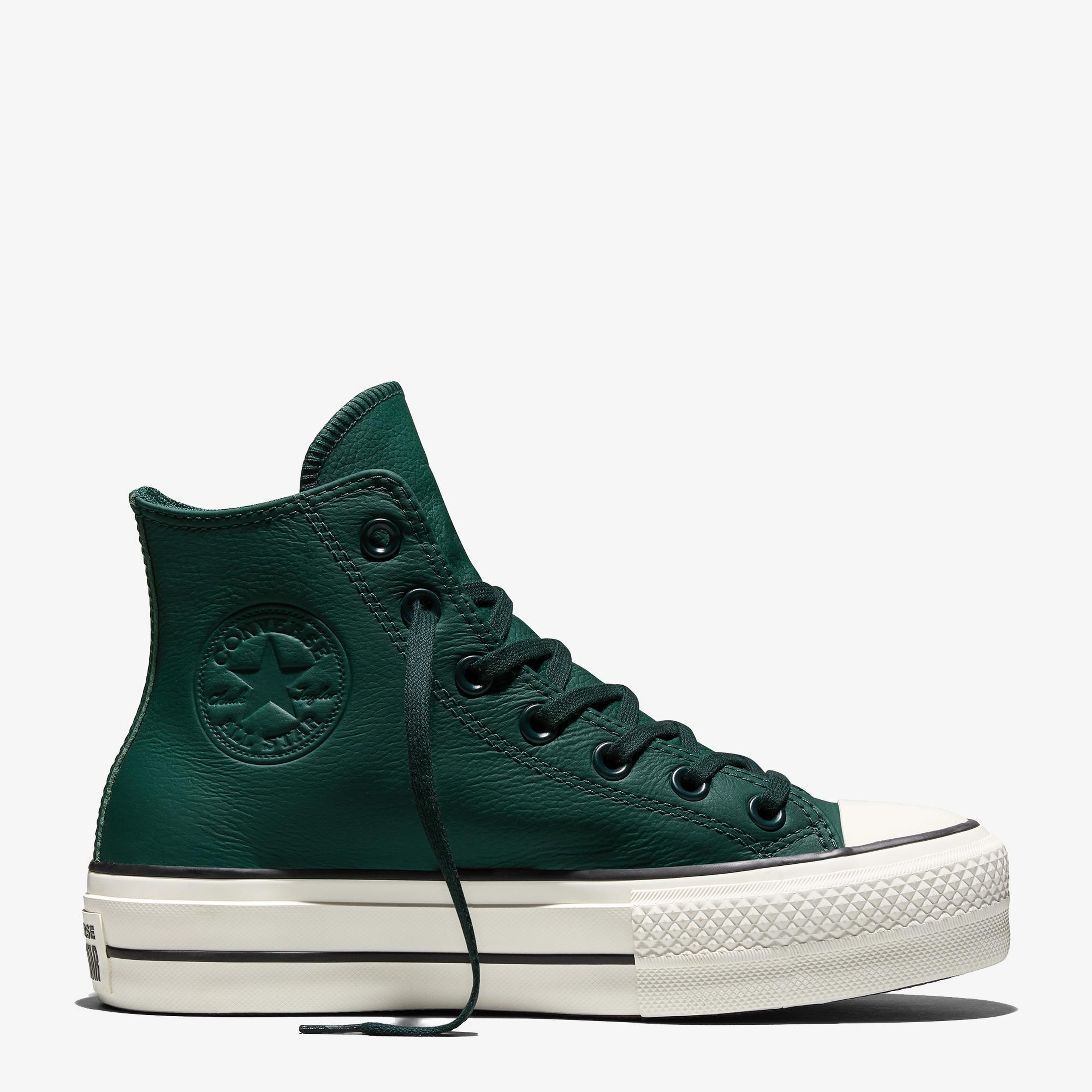 Converse Chuck Taylor All Star Lift Kadın Yeşil Deri Sneaker