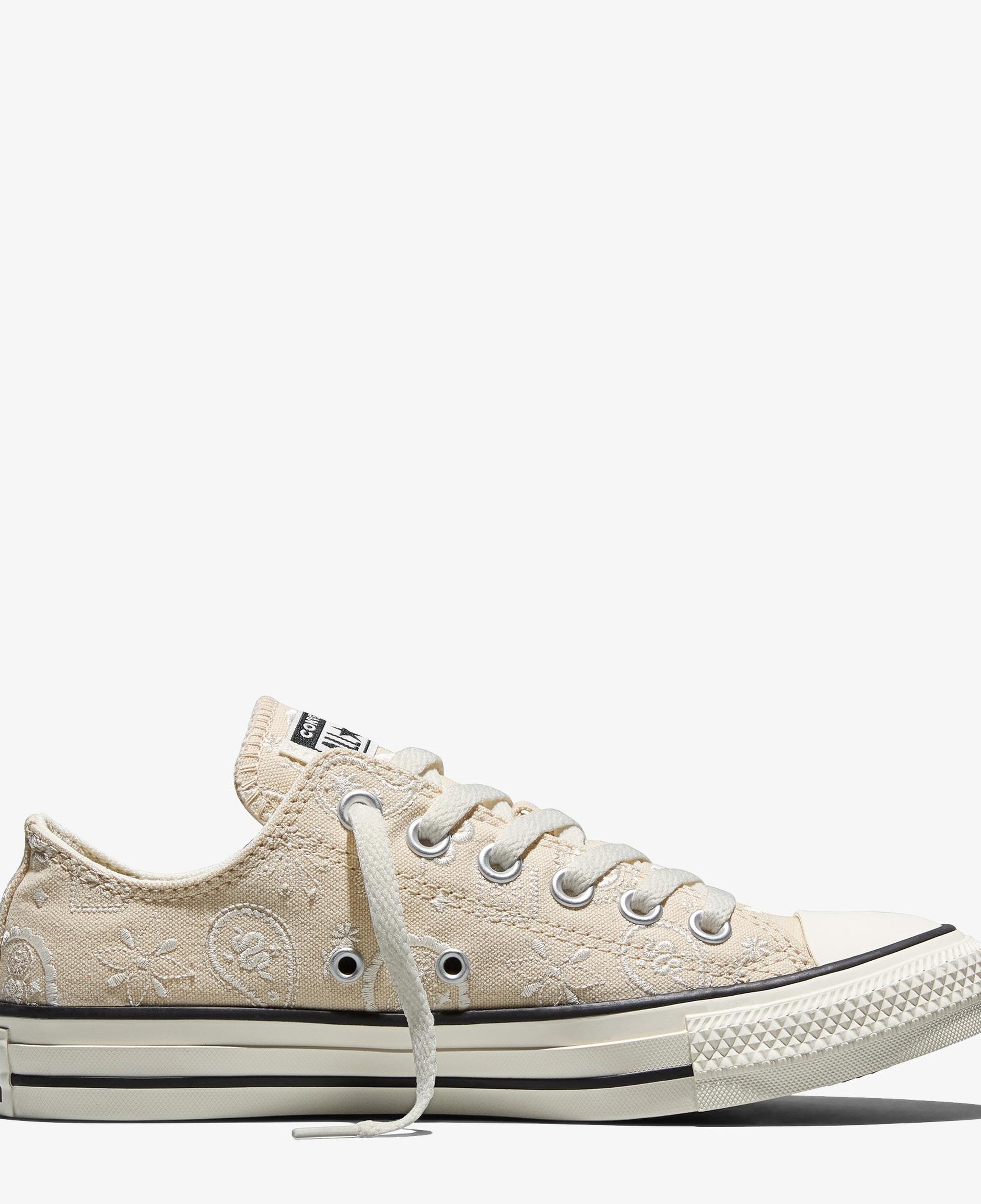 Converse Chuck Taylor All Star Desenli Unisex Bej Sneaker