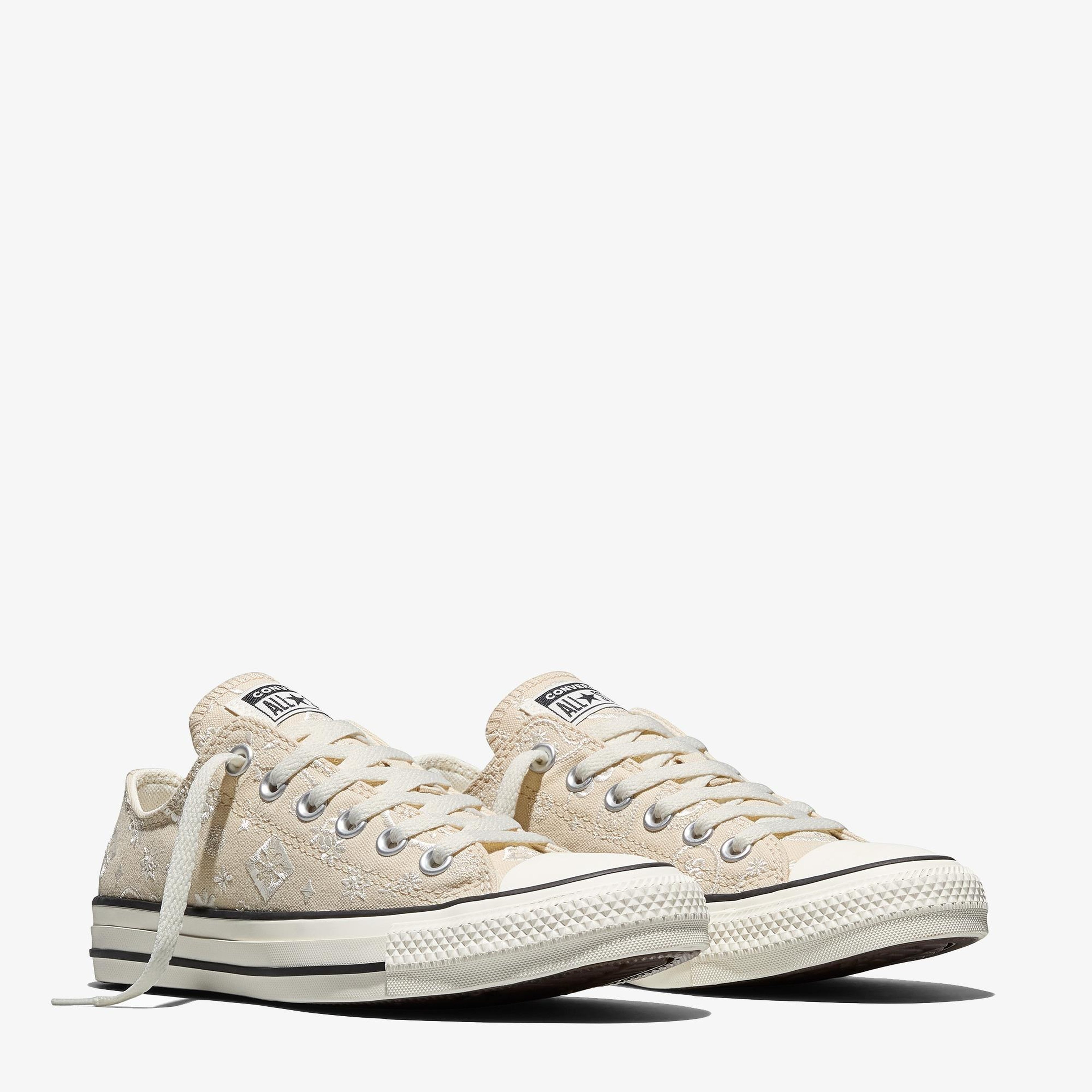 Converse Chuck Taylor All Star Desenli Unisex Bej Sneaker