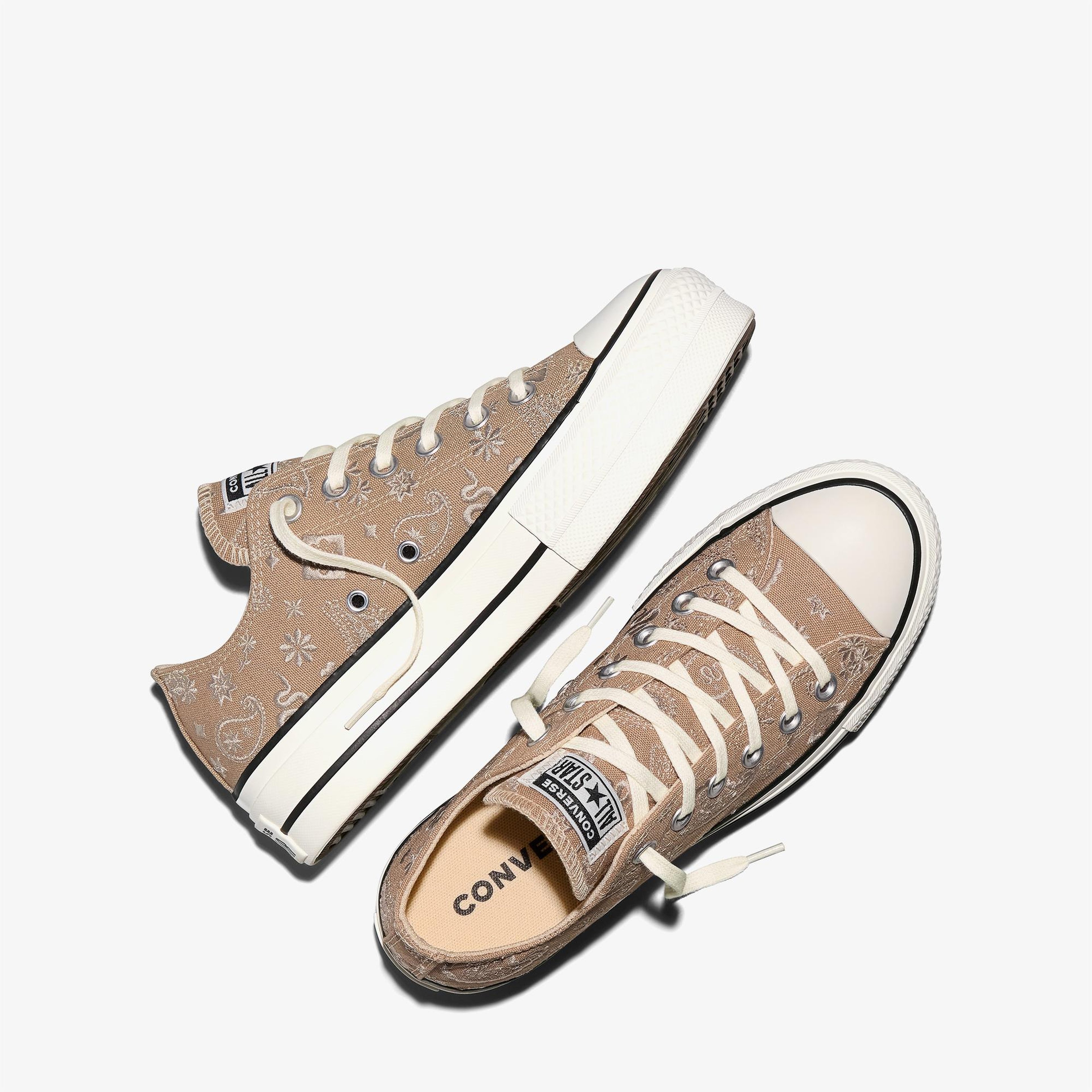 Converse Chuck Taylor All Star Lift Desenli Kadın Bej Sneaker