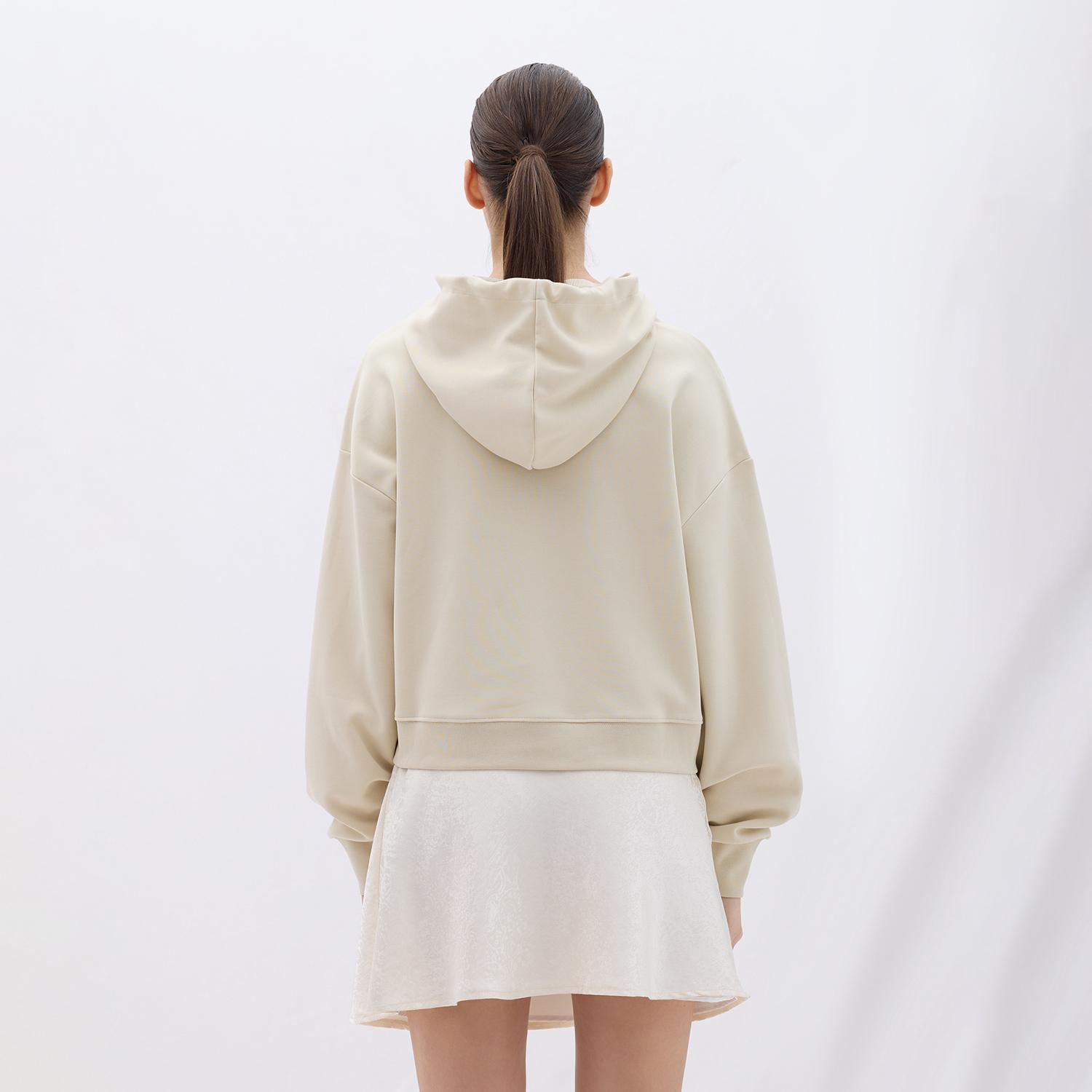 Les Benjamins Classics Kadın Krem Hoodie