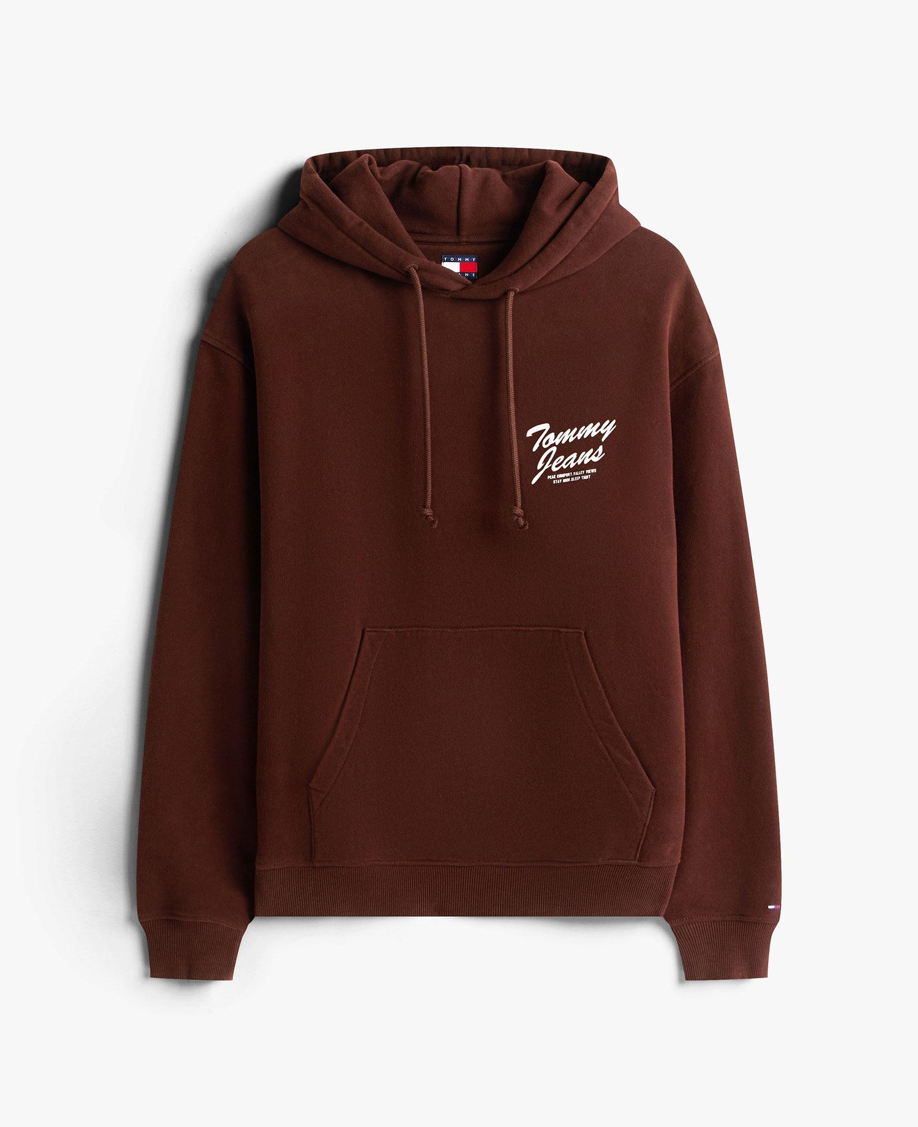 Tommy Hilfiger Relax Vovelty Graphic Erkek Kahverengi Sweatshirt