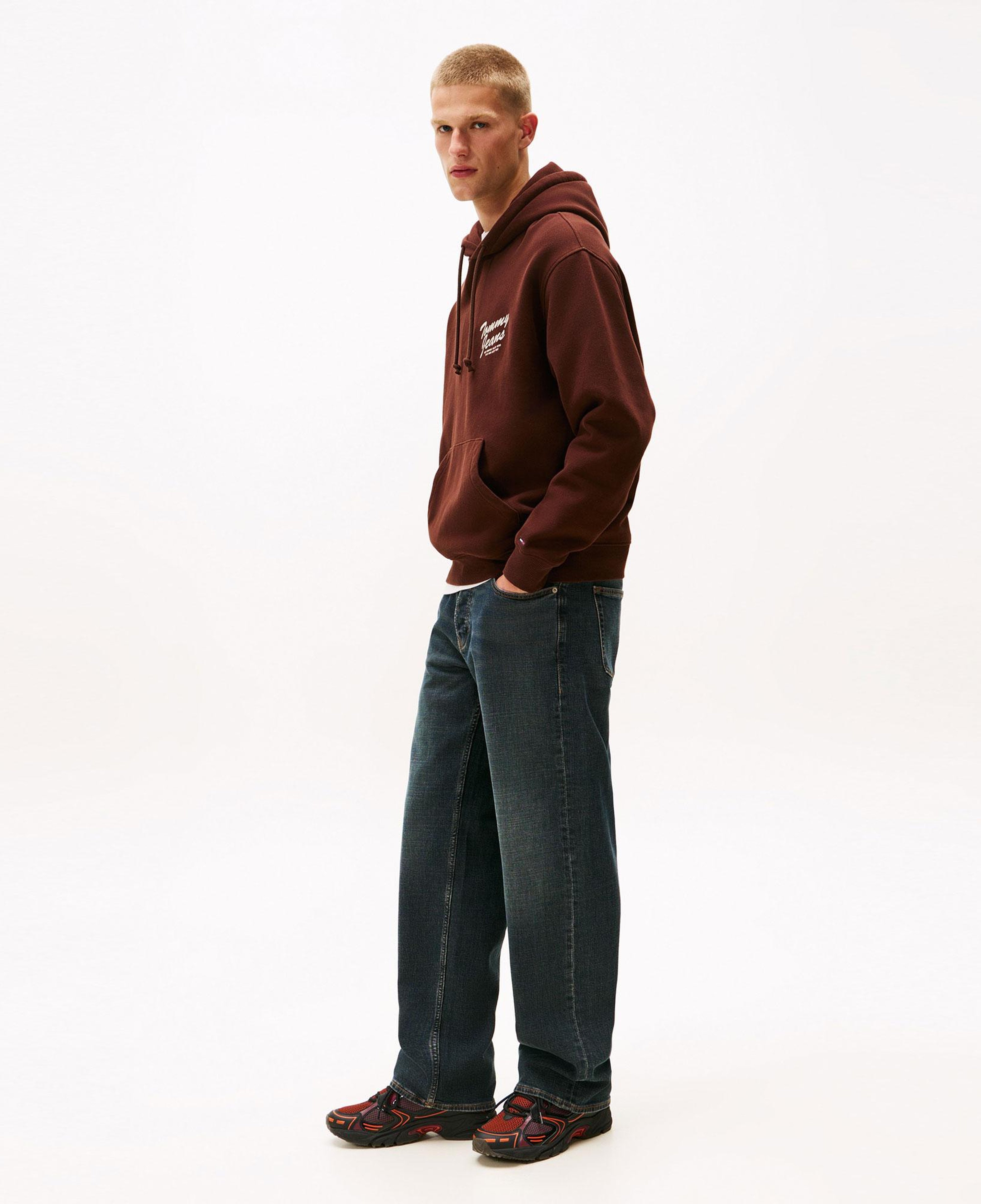 Tommy Hilfiger Relax Vovelty Graphic Erkek Kahverengi Sweatshirt