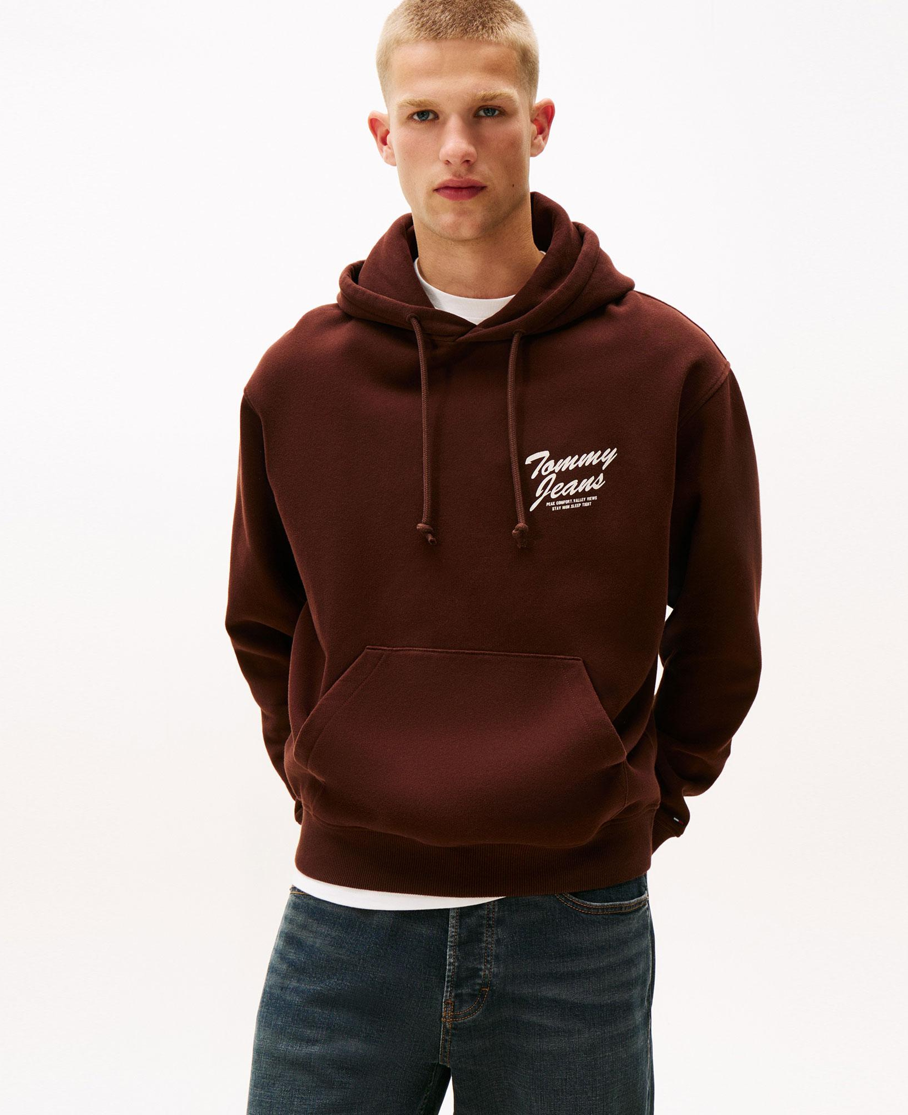 Tommy Hilfiger Relax Vovelty Graphic Erkek Kahverengi Sweatshirt