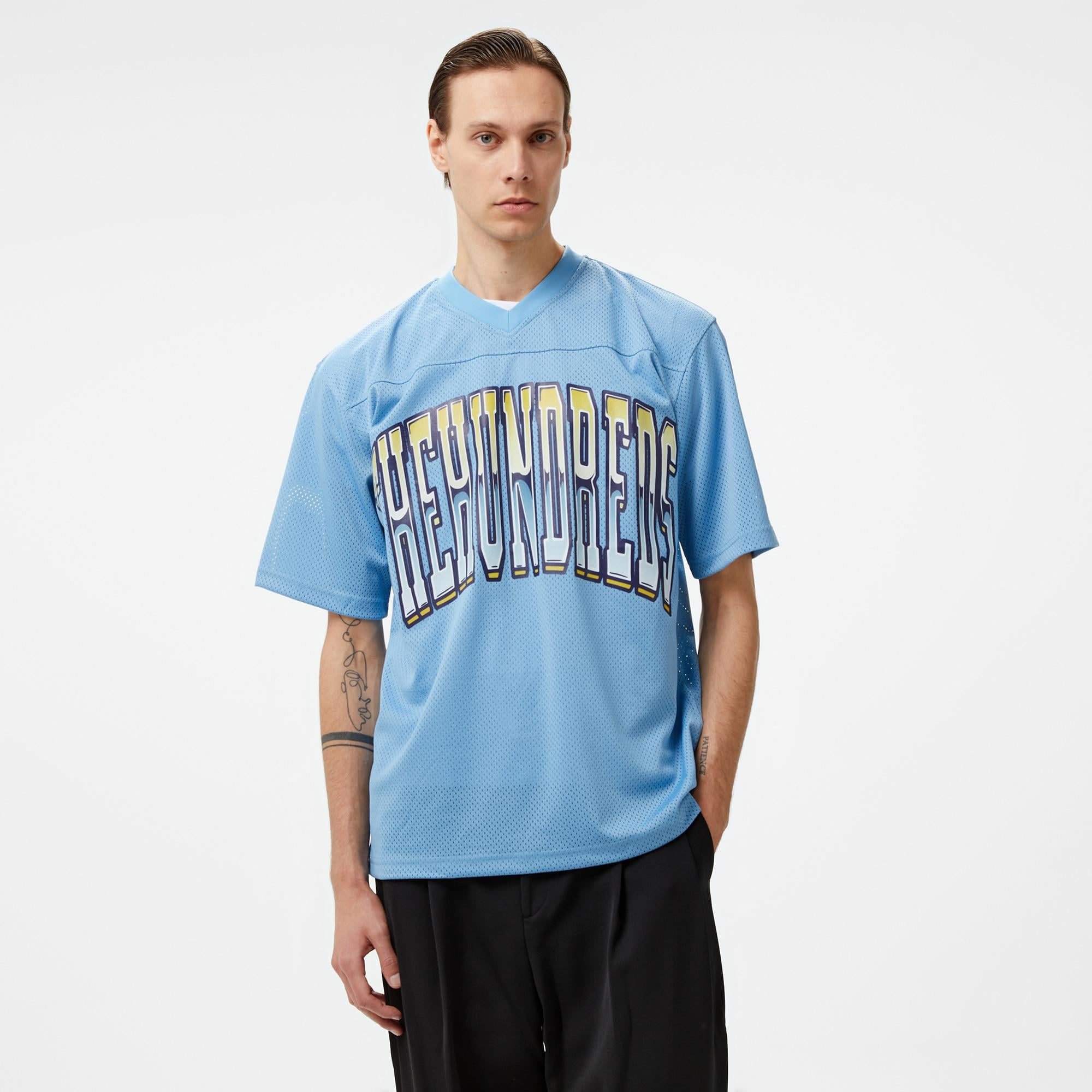 The Hundreds Division Football Jersey Erkek Mavi T-Shirt