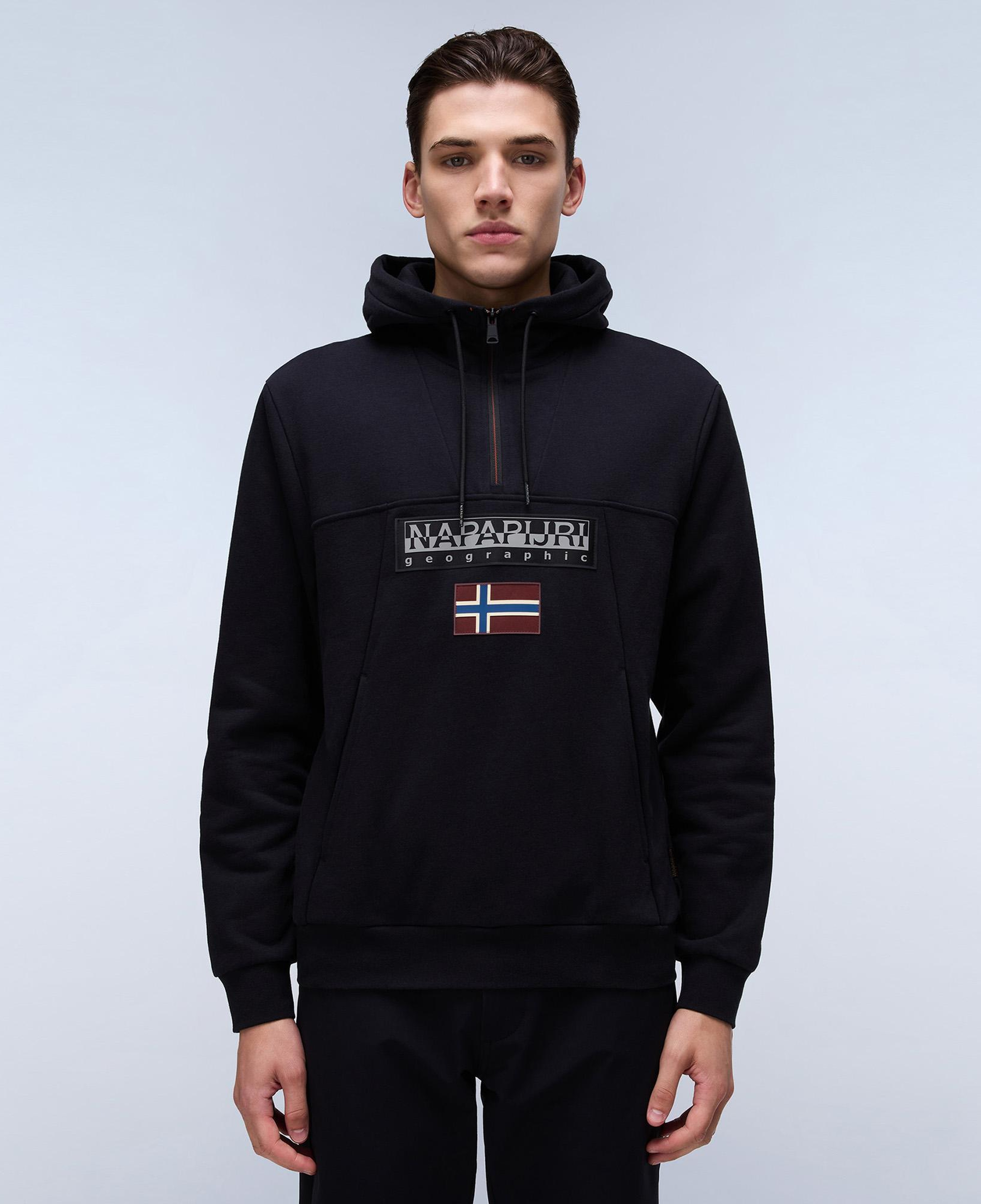Napapijri Burgee Hzh 2.0 Erkek Siyah Sweatshirt
