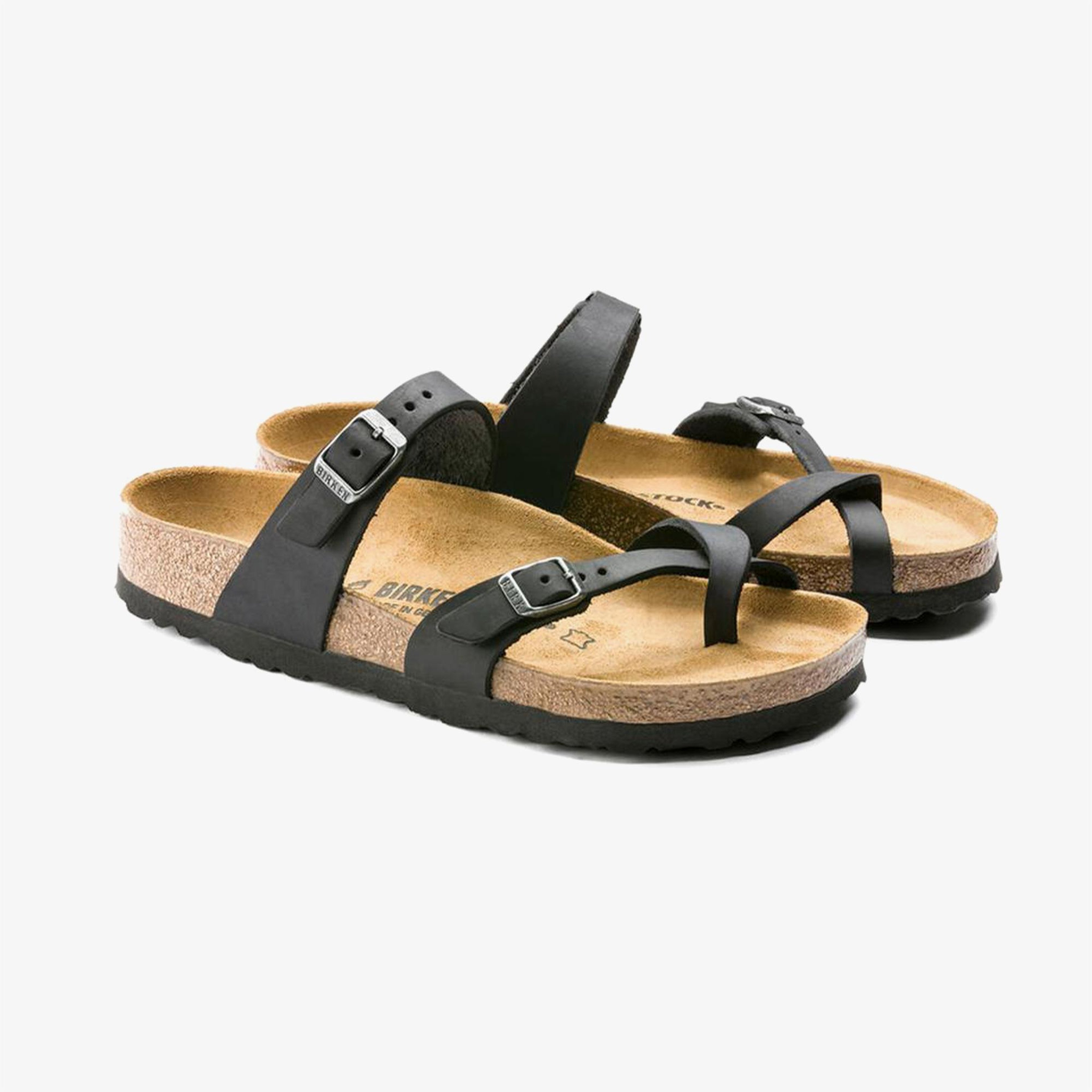 Birkenstock Mayari Leoi Kadın Siyah Parmak Arası Terlik