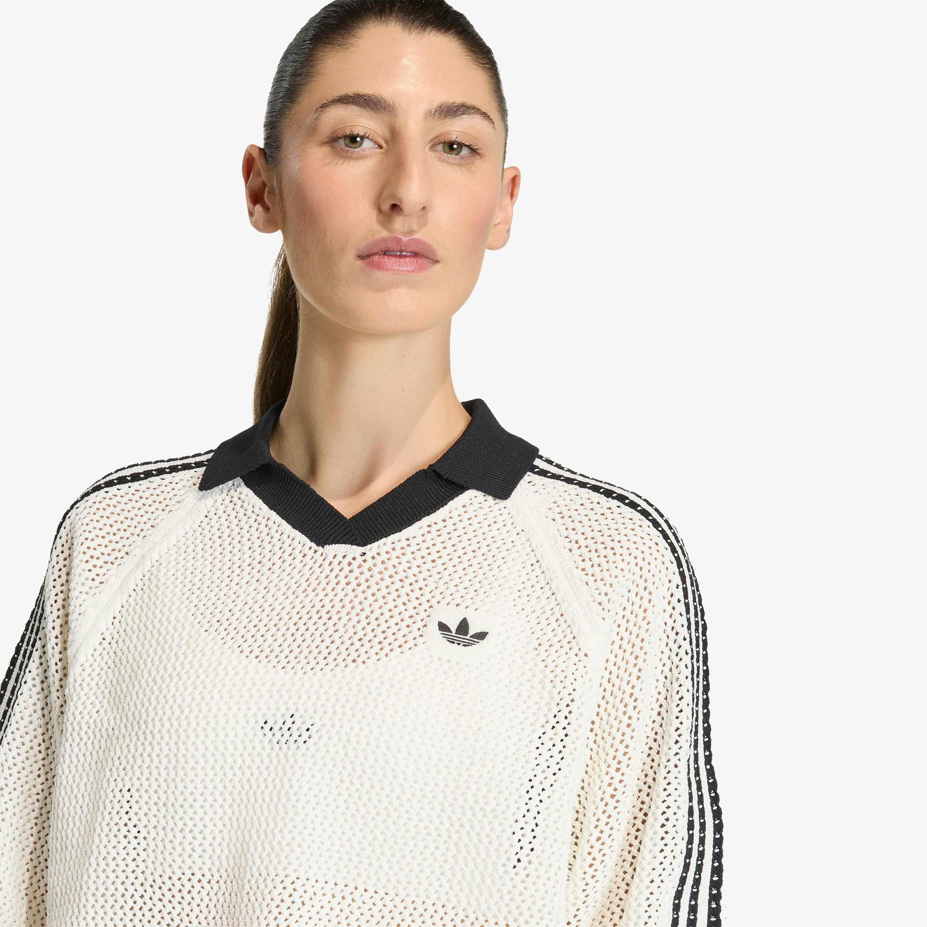 adidas Crochet Kadın Beyaz Polo