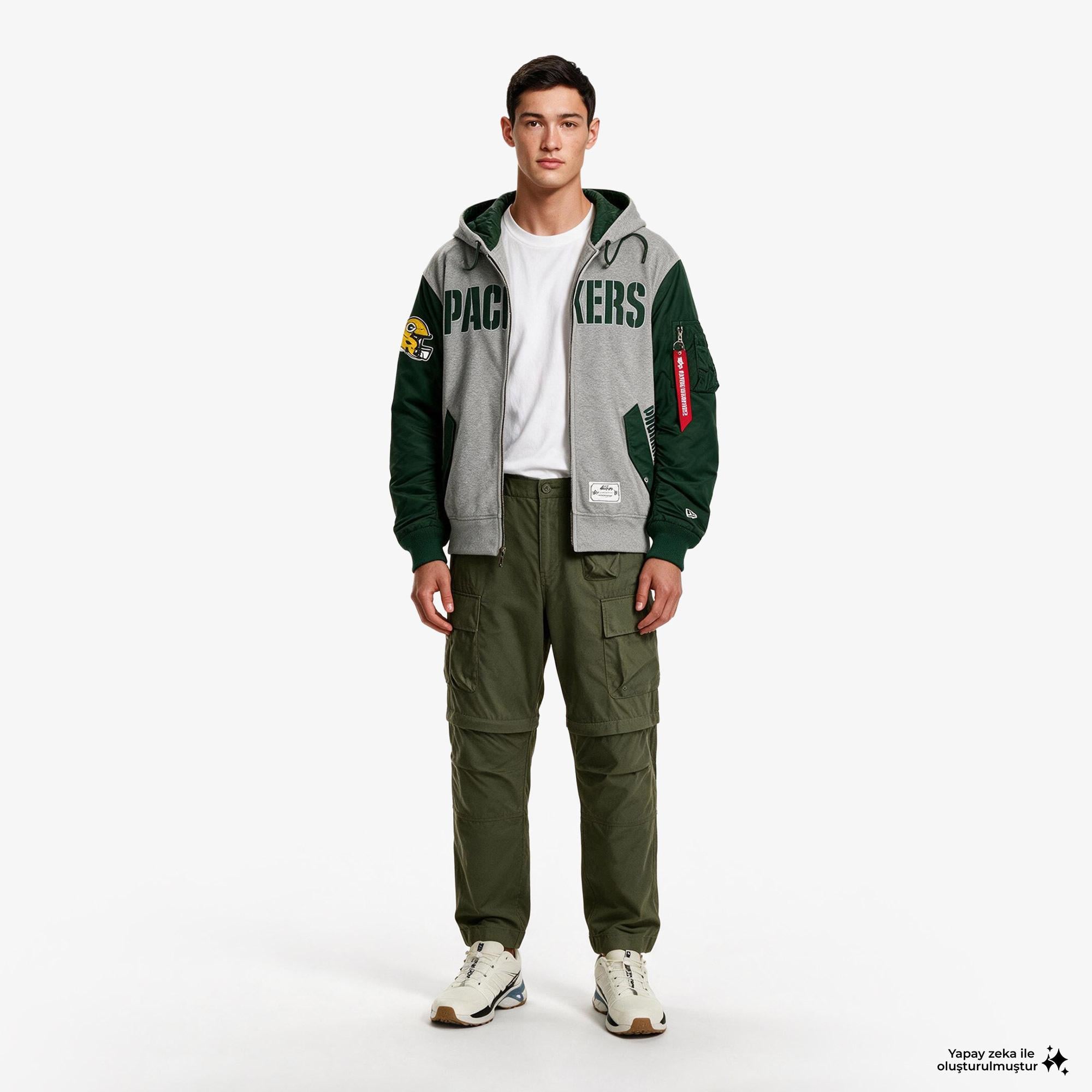 New Era Alpha Industries x Green Bay Packers MA-1 Erkek Polar Ceket