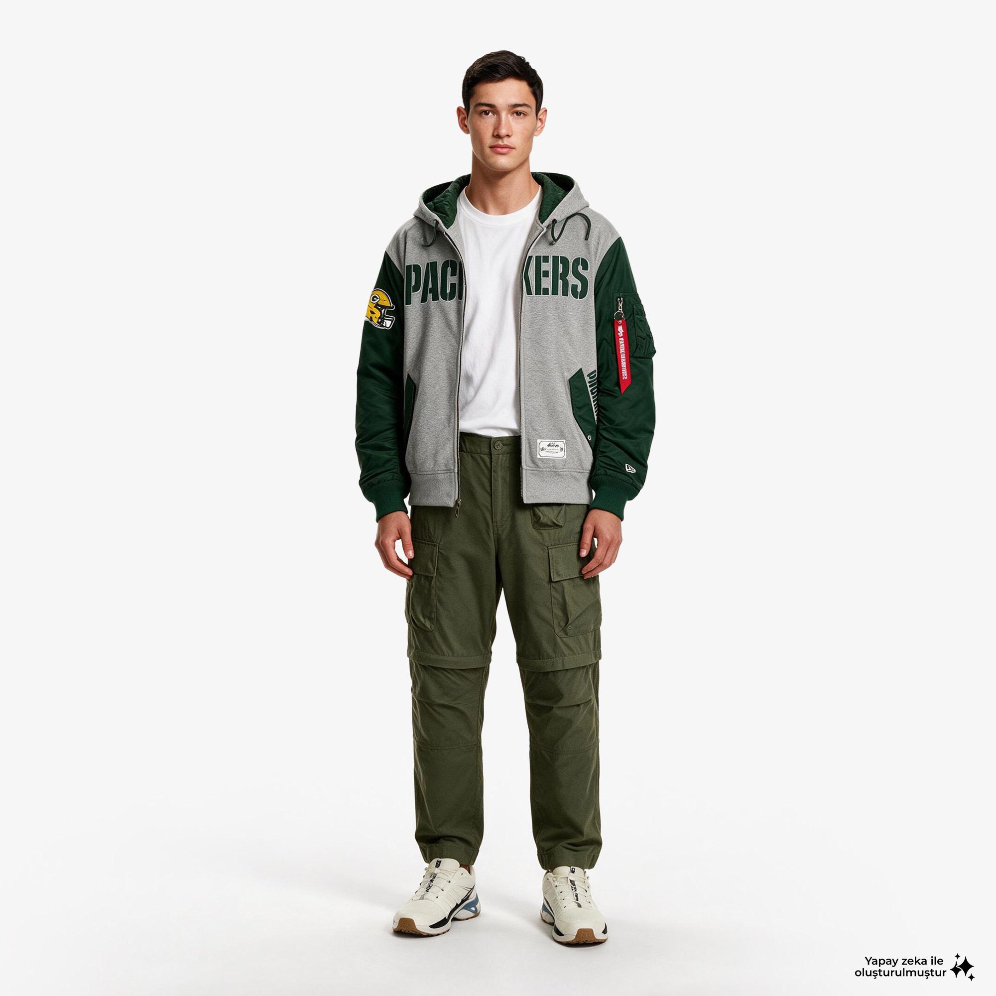 New Era Alpha Industries x Green Bay Packers MA-1 Erkek Polar Ceket