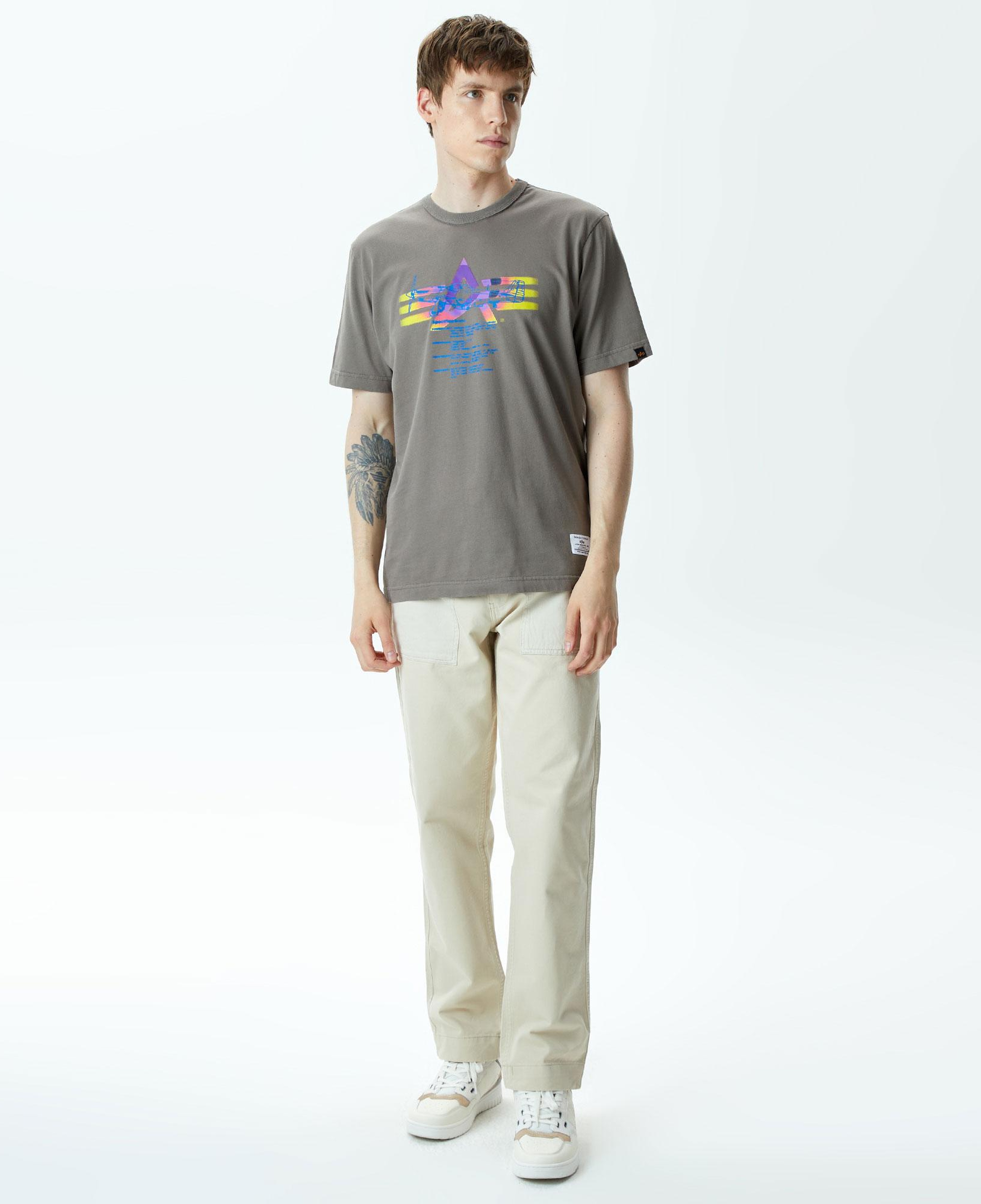 Alpha Industries Alpha Gradient Unisex Gri T-Shirt