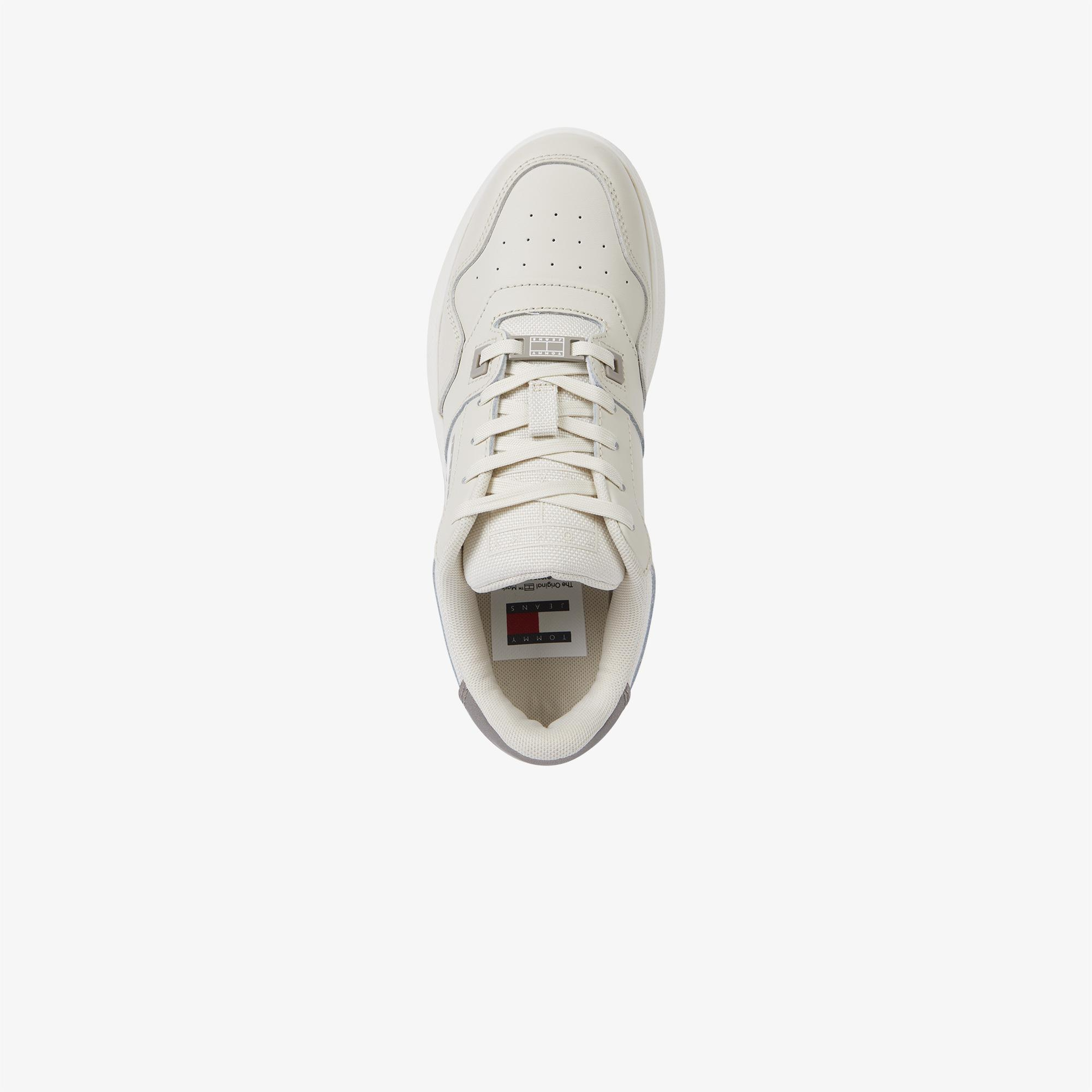 Tommy Jeans Retro Basket Flatform Kadın Bej Spor Ayakkabı