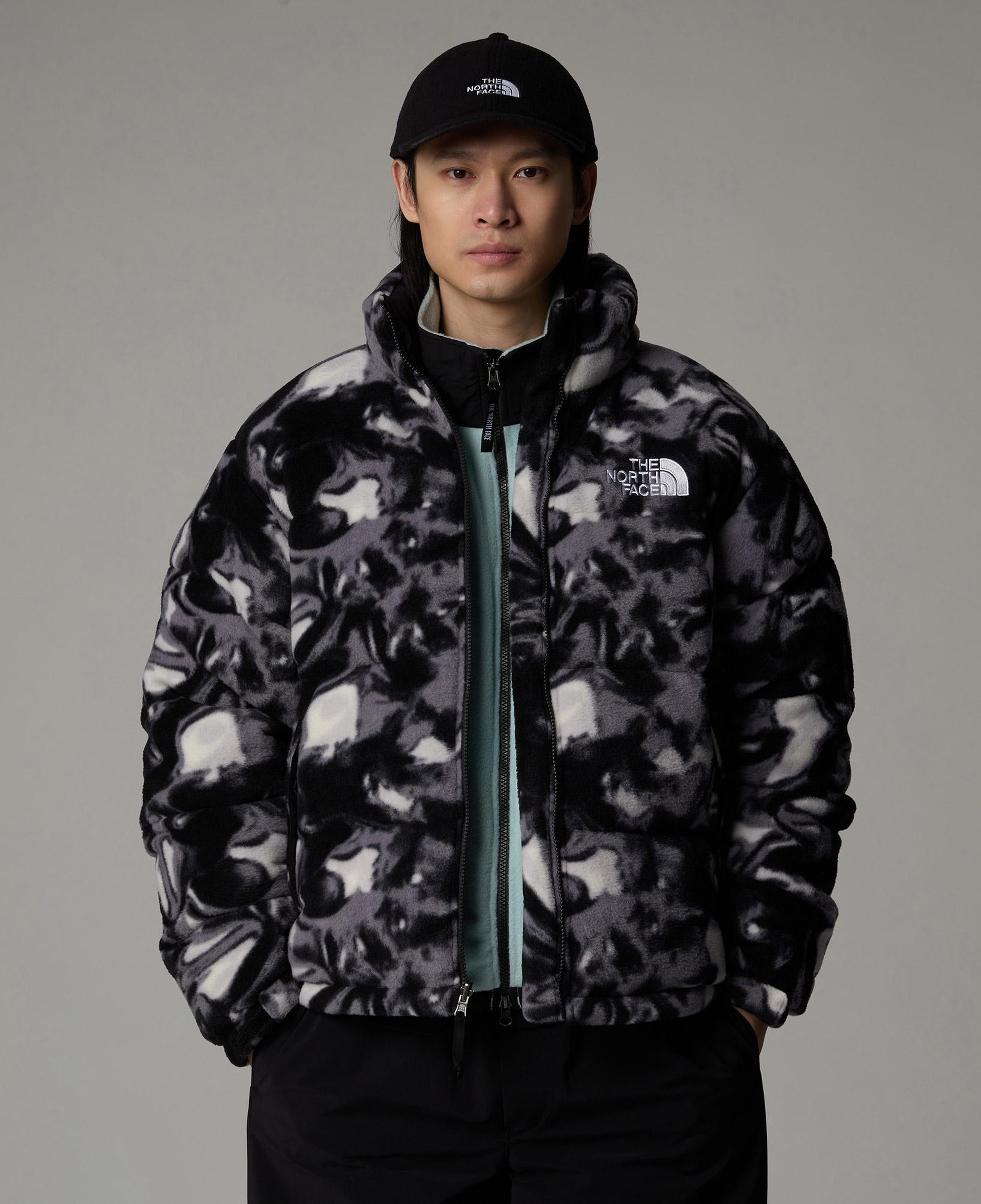 The North Face Polar Nuptse Erkek Desenli Siyah Mont