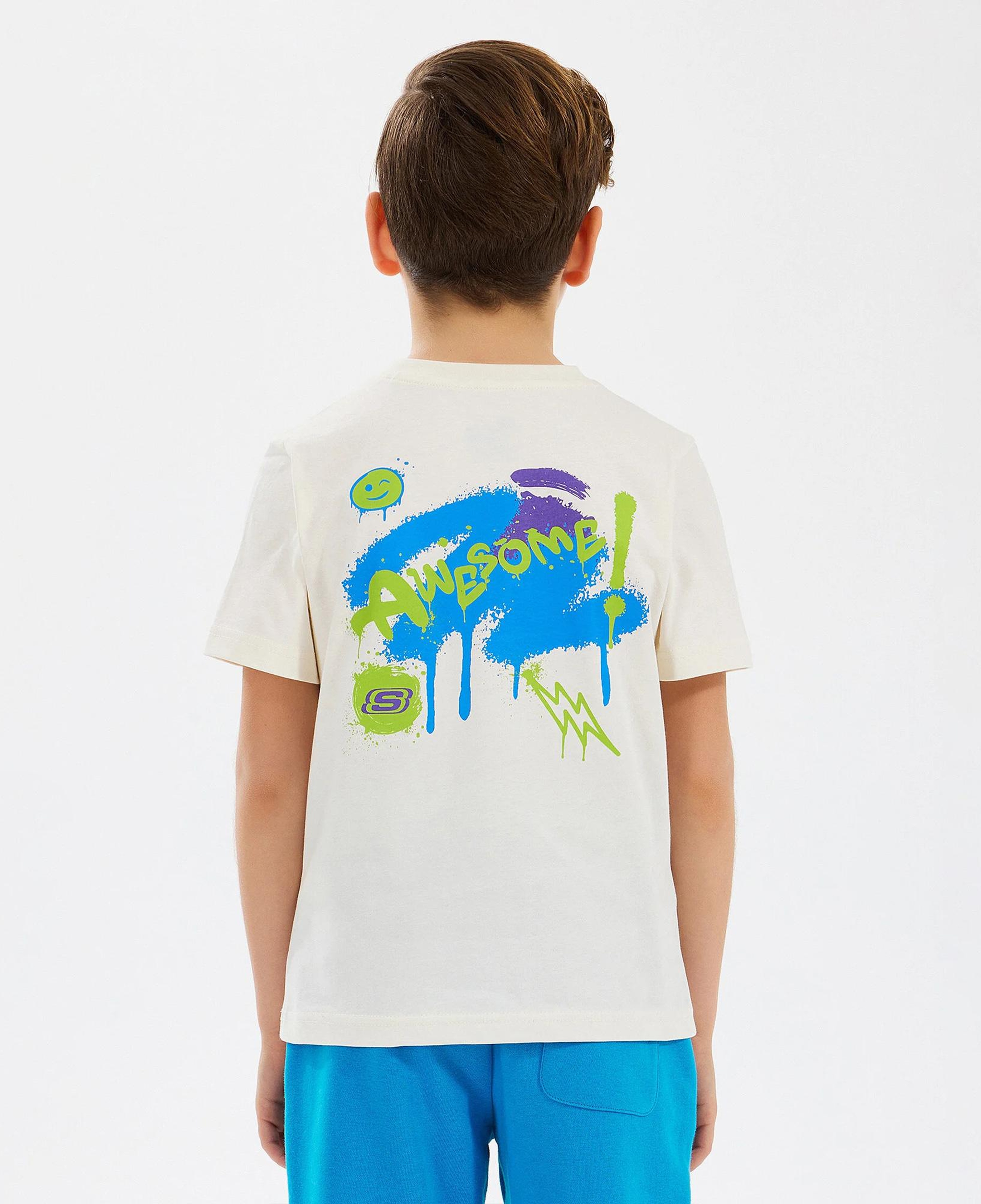 Skechers Graphic Çocuk Beyaz T-Shirt