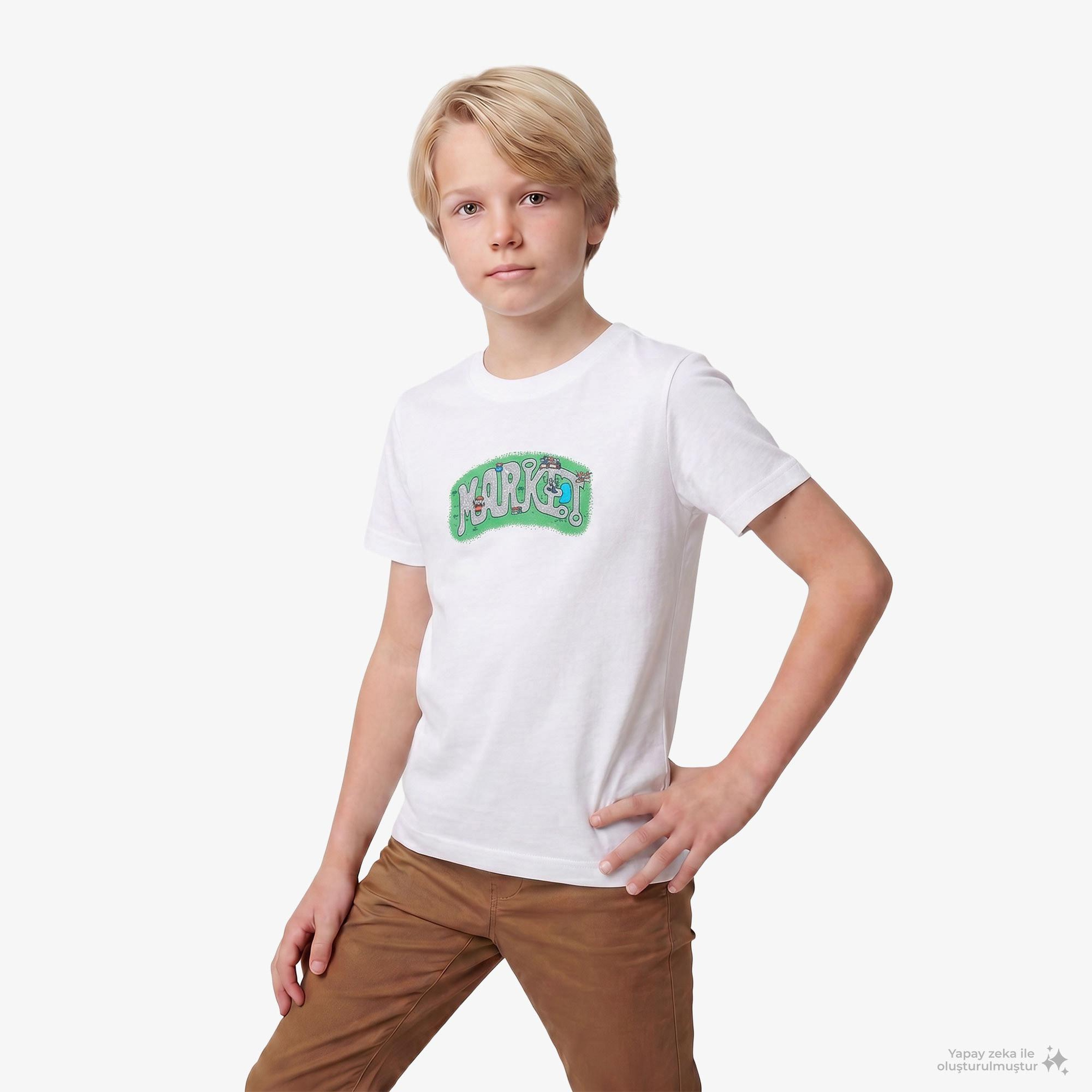 Market City Streets Beyaz T-Shirt