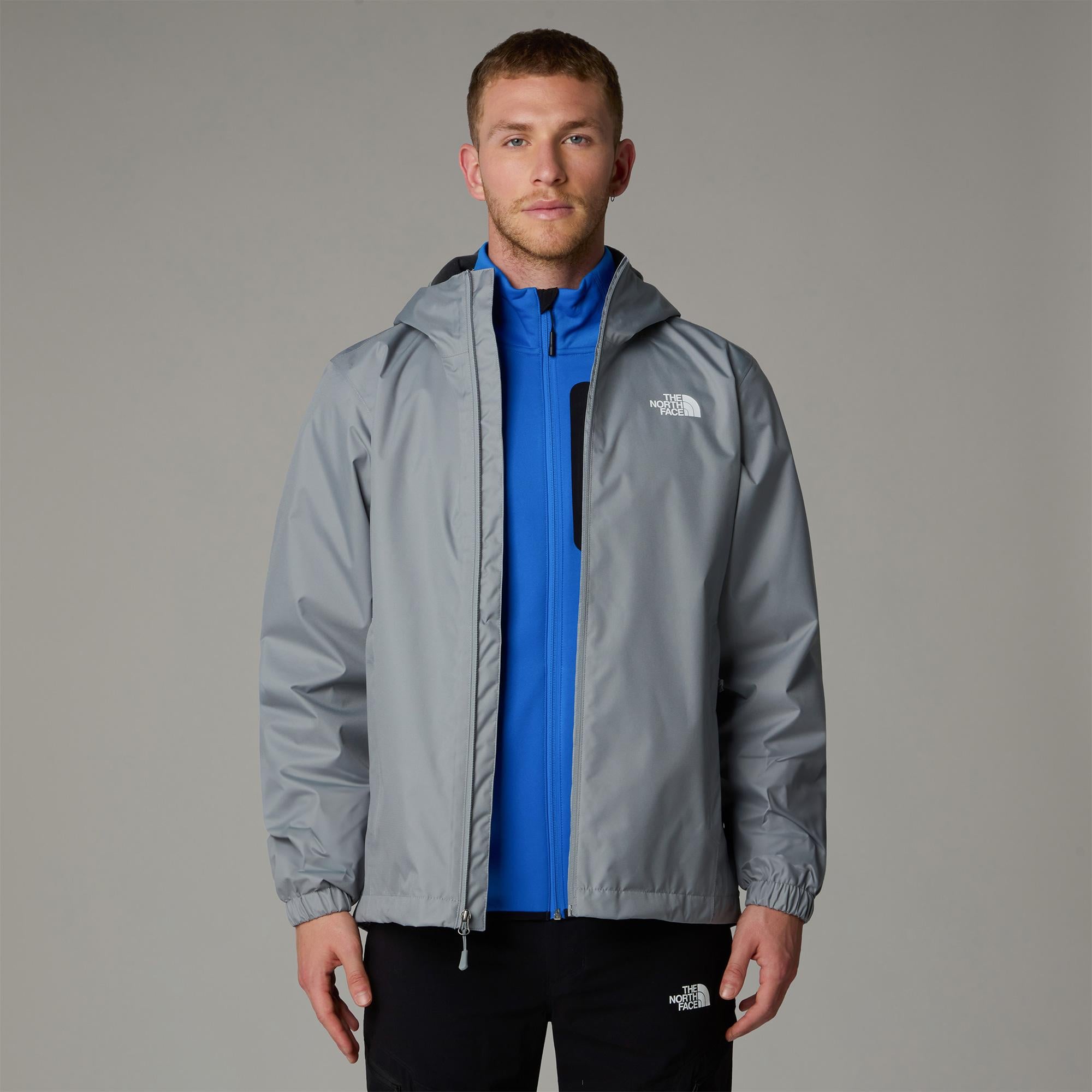 The North Face Quest Kapüşonlu Erkek Gri Mont