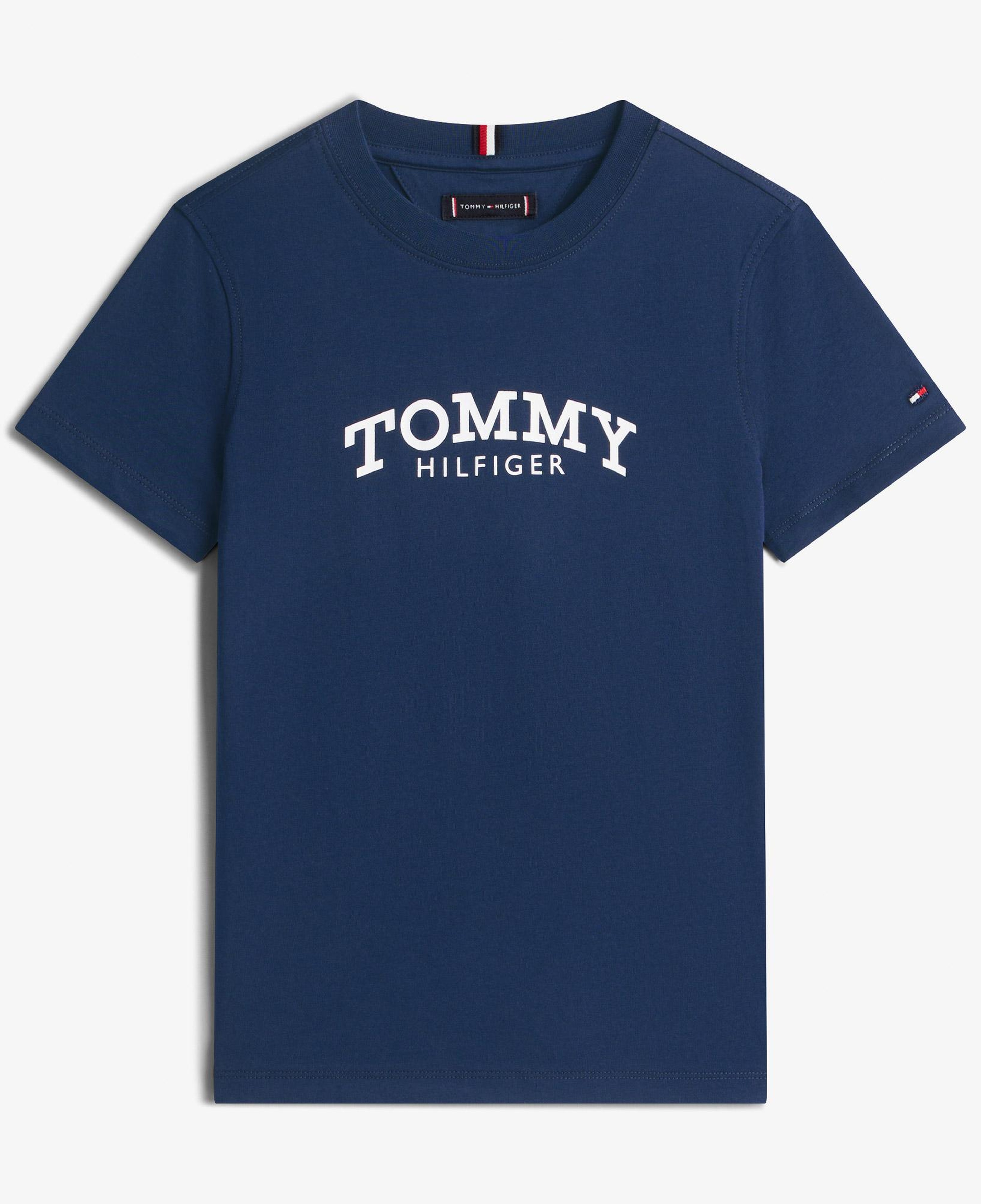 Tommy Hilfiger Monotype Print Graphic Çocuk Mavi T-Shirt