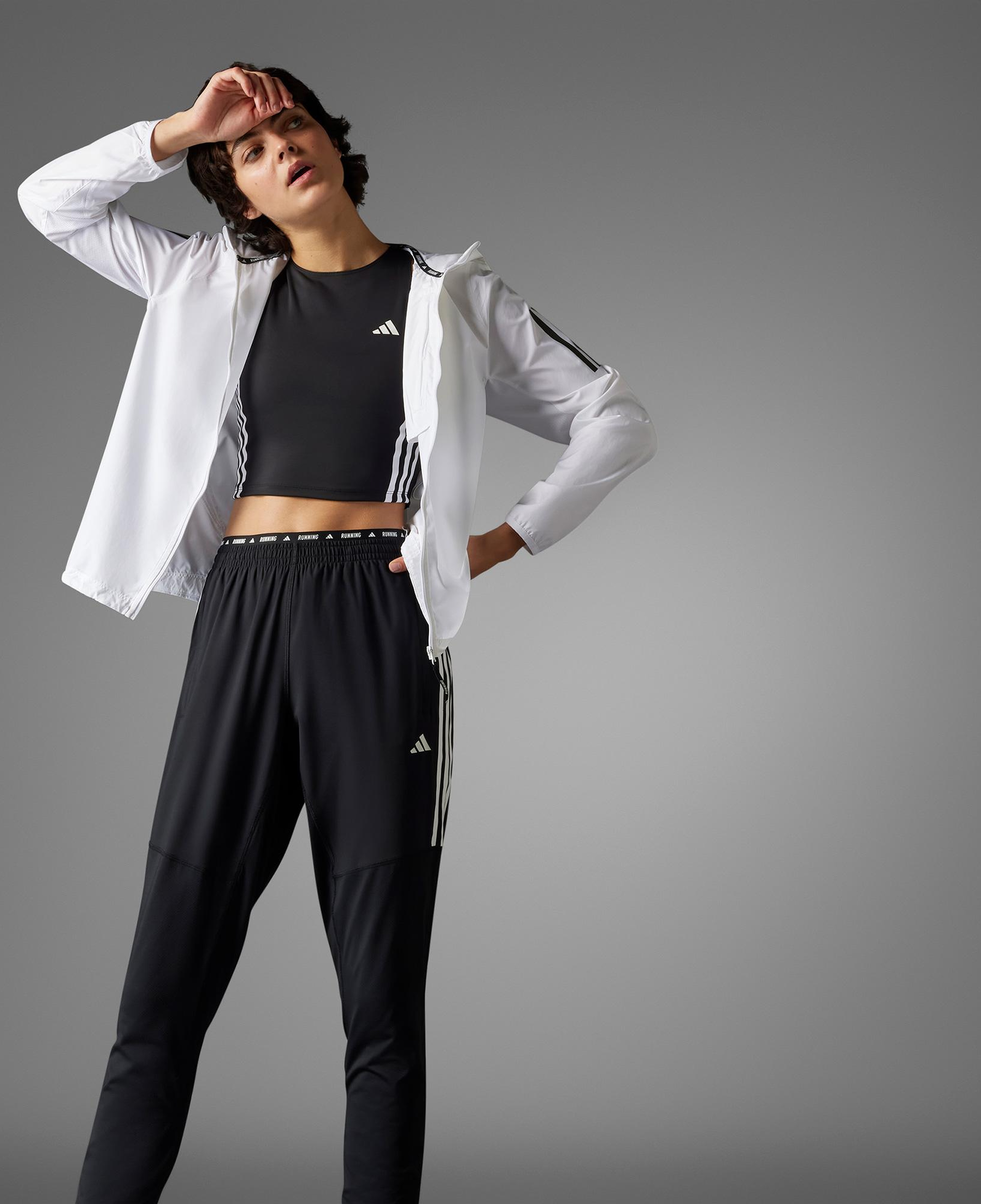 adidas Own the Run 3-Stripes Kadın Siyah Eşofman Altı