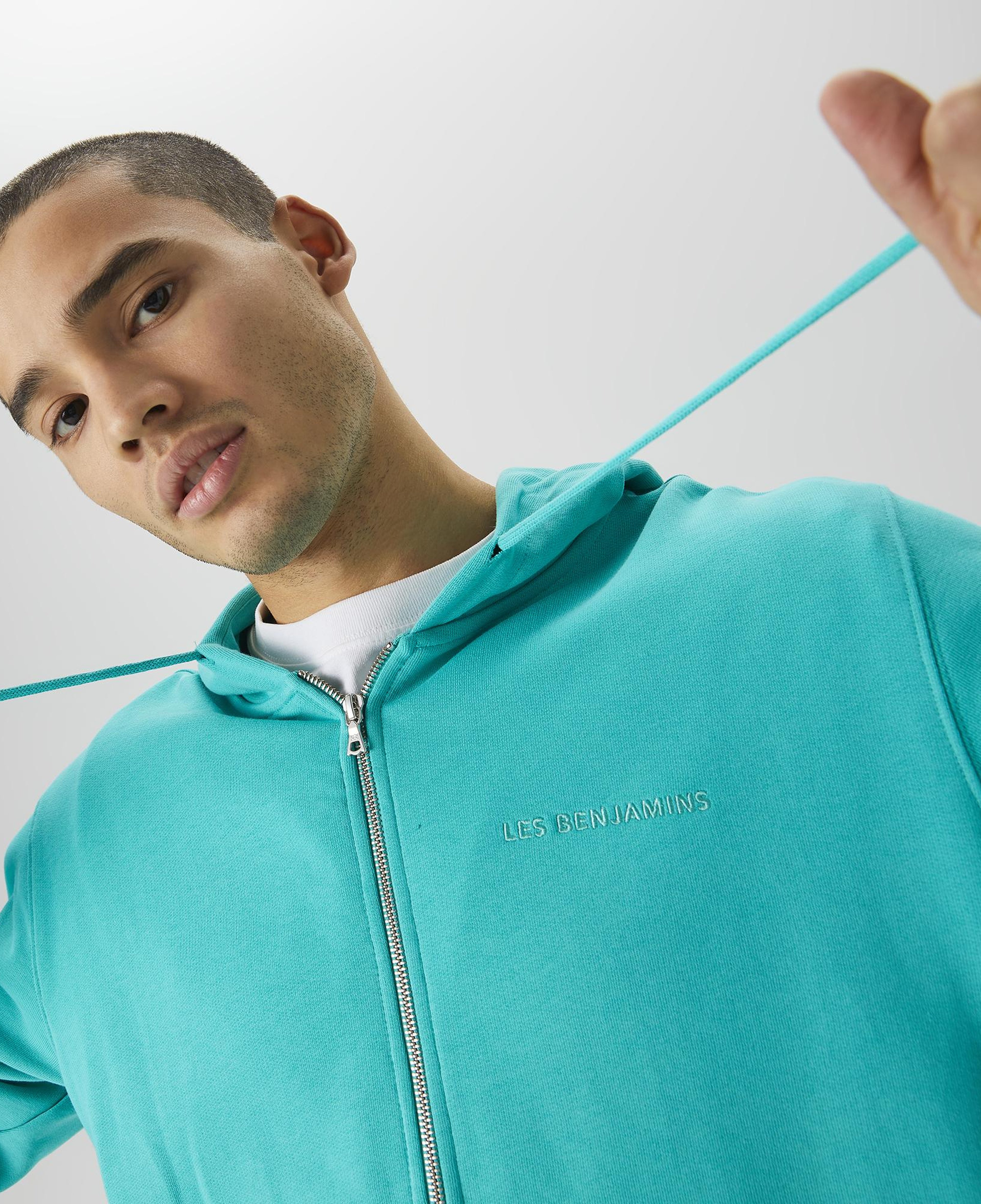 Les Benjamins Essential Erkek Yeşil Hoodie