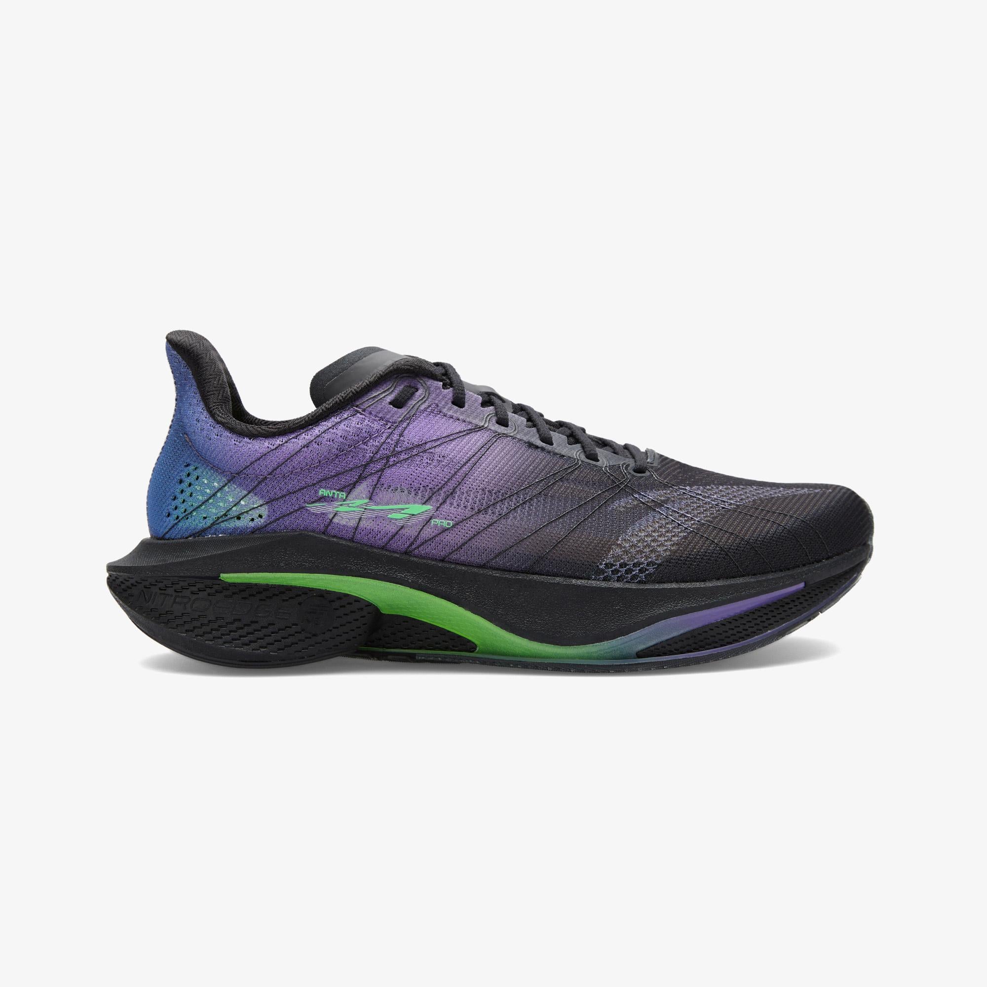 Anta Mach 4 Pro V2 Erkek Siyah/Mor Koşu Ayakkabısı