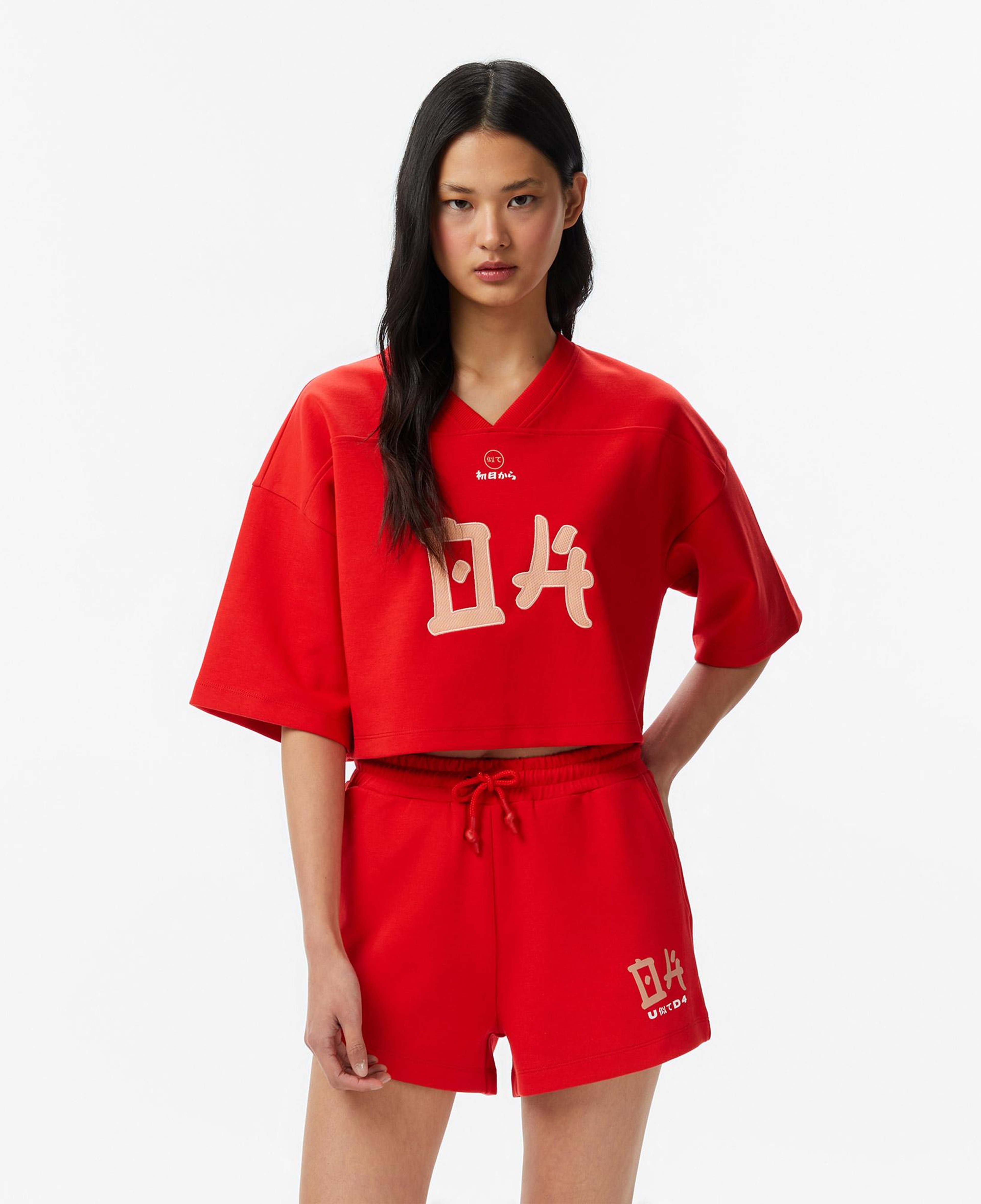 UNITED4 Regular Fit Kadın Kırmızı T-Shirt