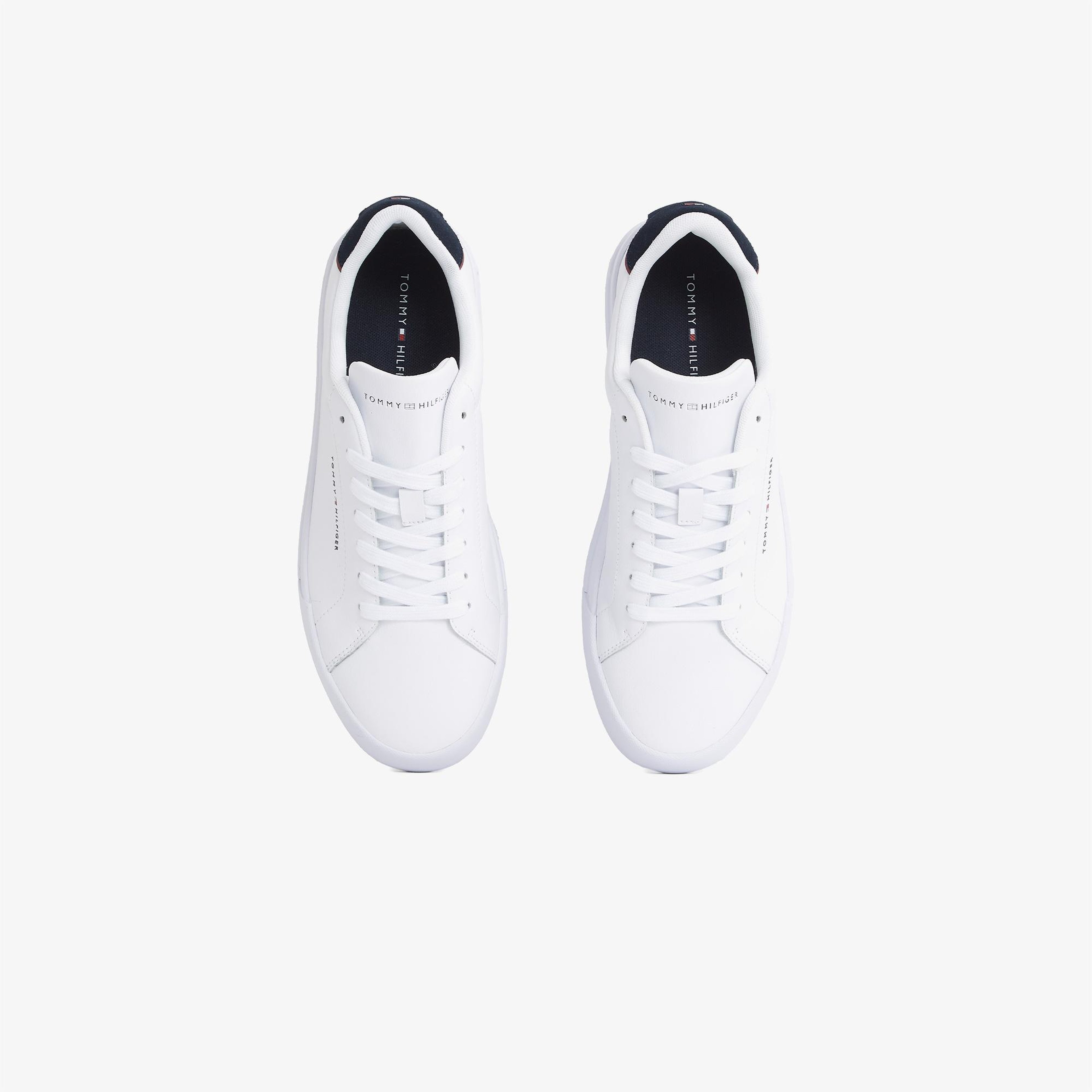 Tommy Hilfiger Court Leather Erkek Beyaz Spor Ayakkabı