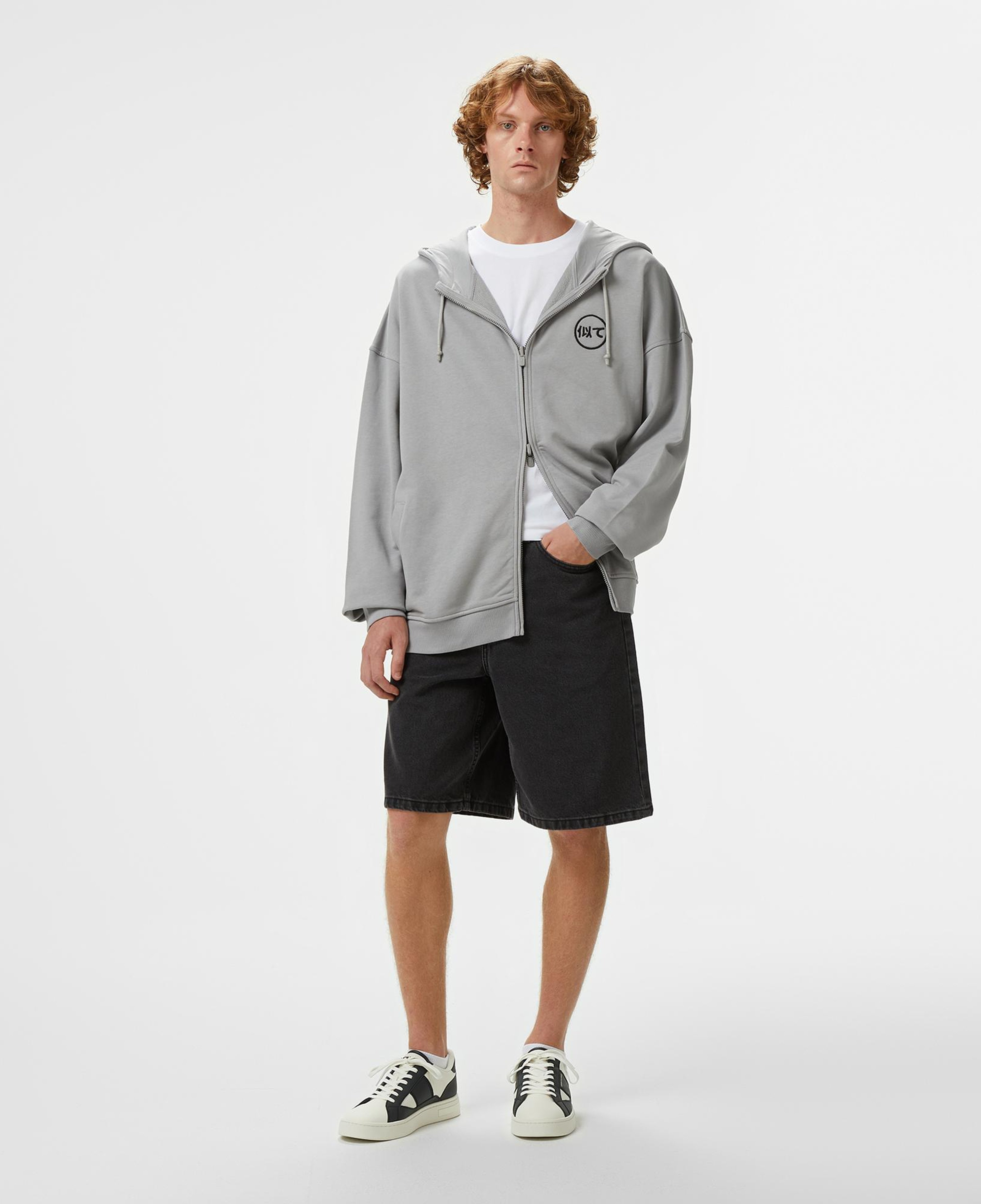 UNITED4 Erkek Gri Oversize Sweatshirt