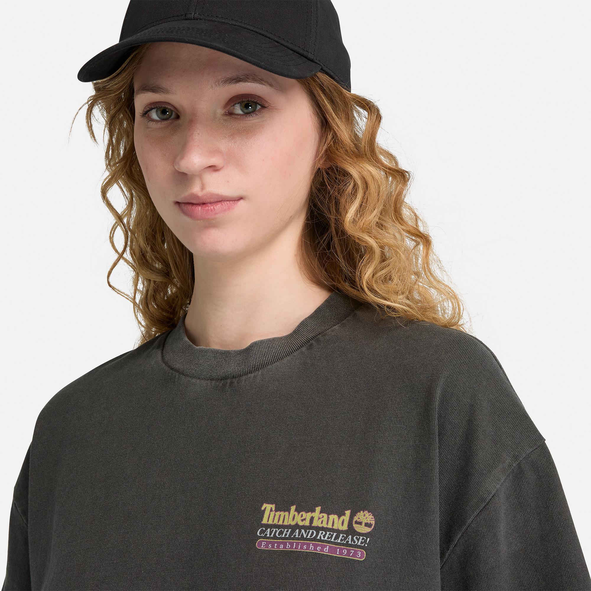 Timberland Fly Fishing Graphic Erkek Siyah T-Shirt