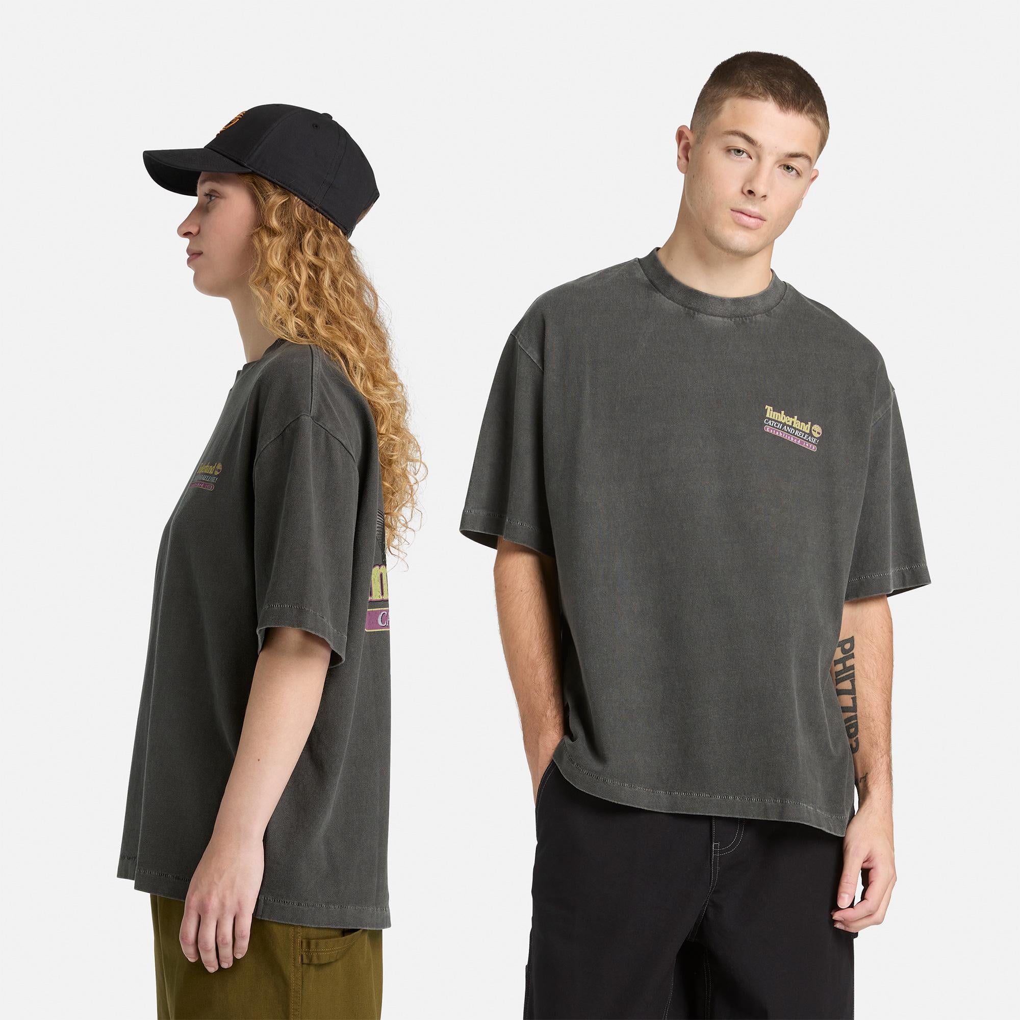 Timberland Fly Fishing Graphic Erkek Siyah T-Shirt