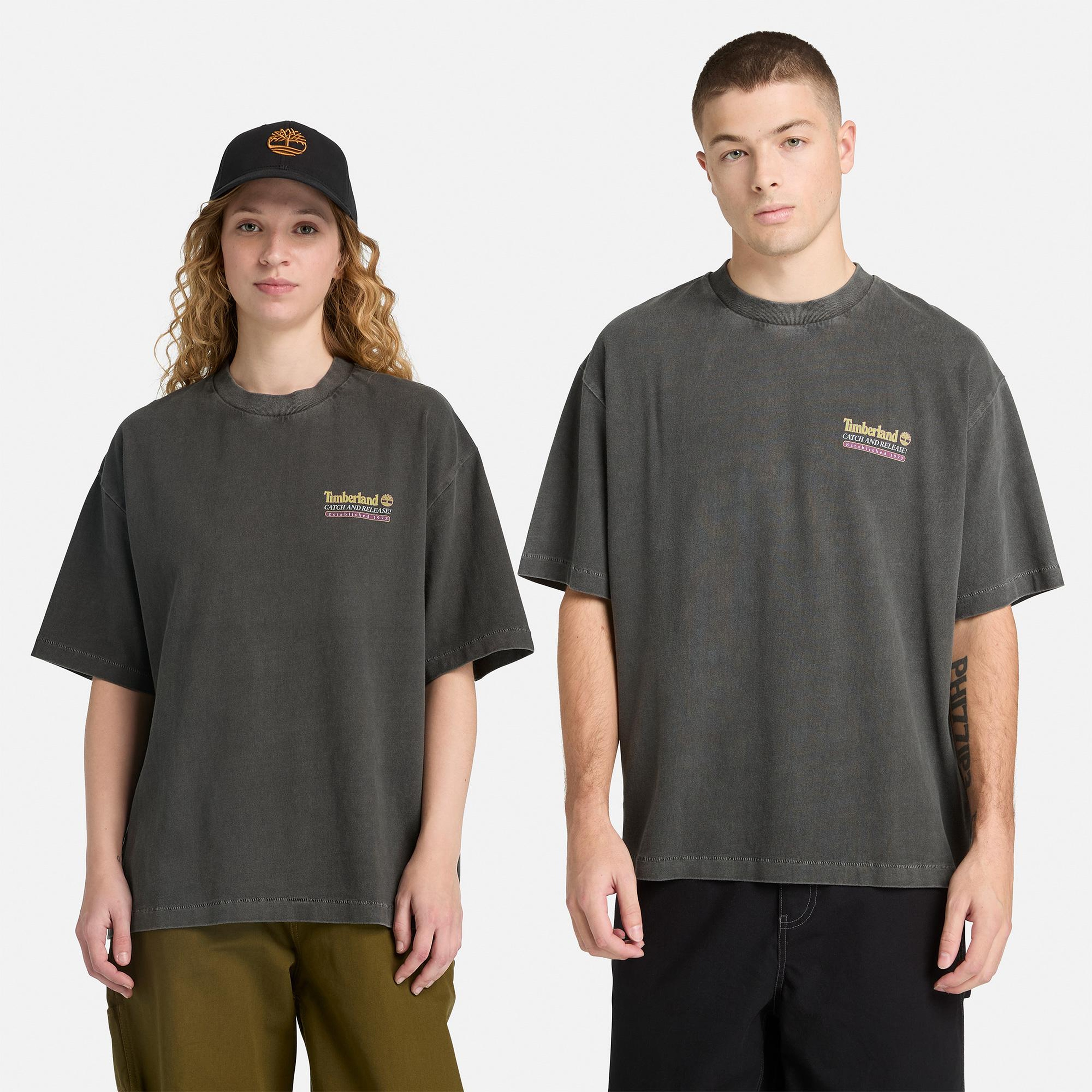 Timberland Fly Fishing Graphic Erkek Siyah T-Shirt