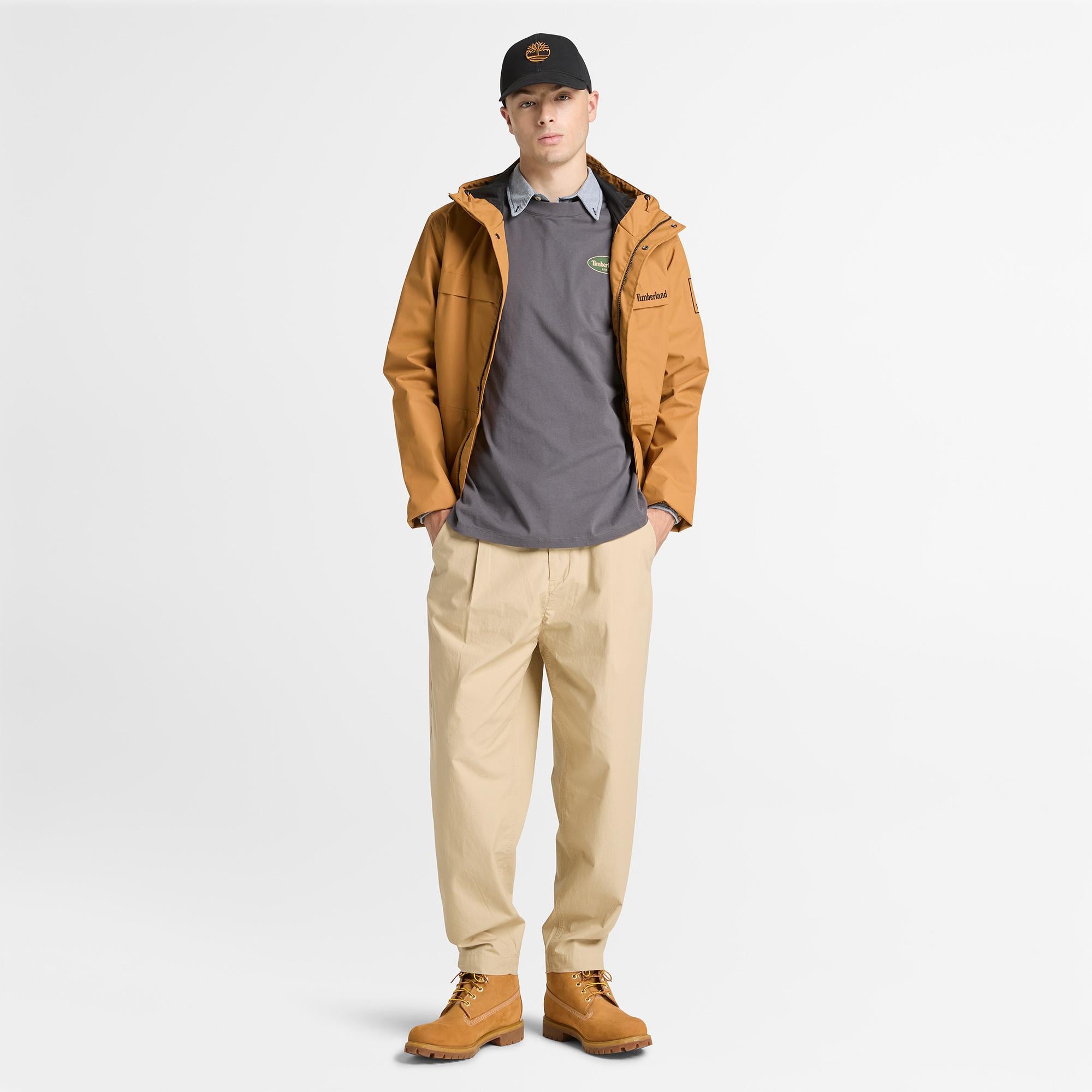 Timberland Gas Station Back Graphic Erkek Siyah T-Shirt