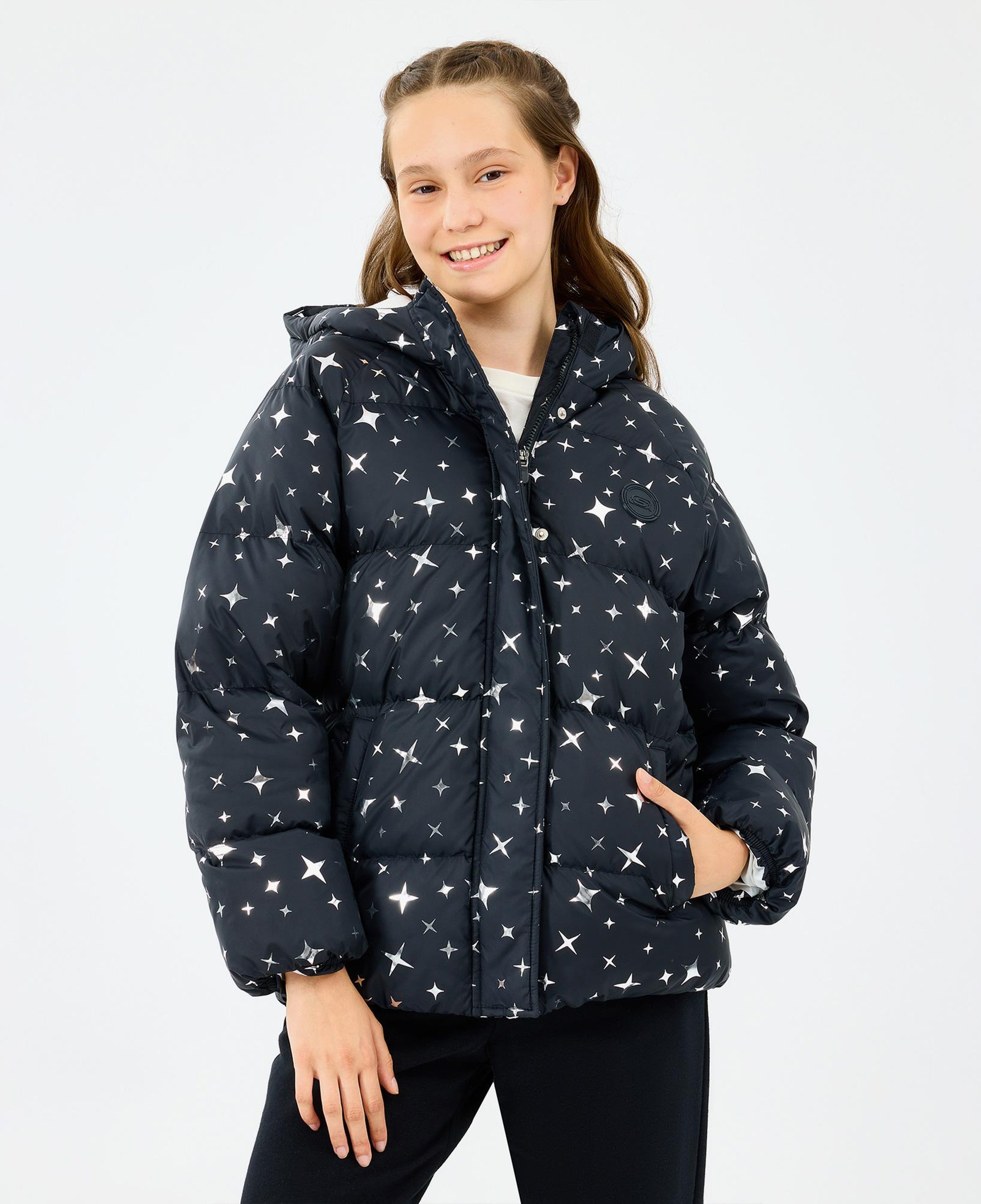 Skechers Sherpa Çocuk Siyah Mont