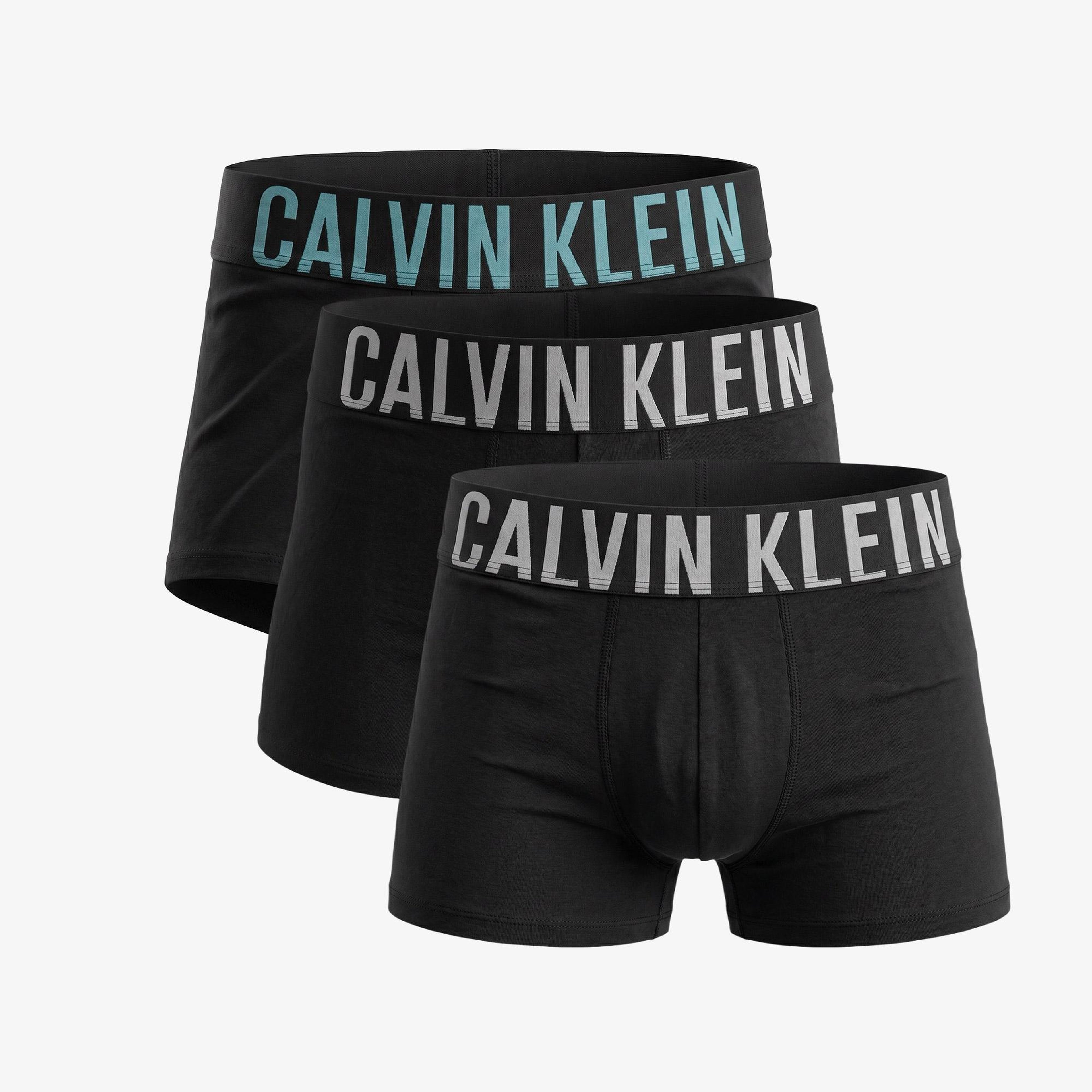 Calvin Klein Intense Power Cotton Erkek Mavi 3'lü Boxer Seti